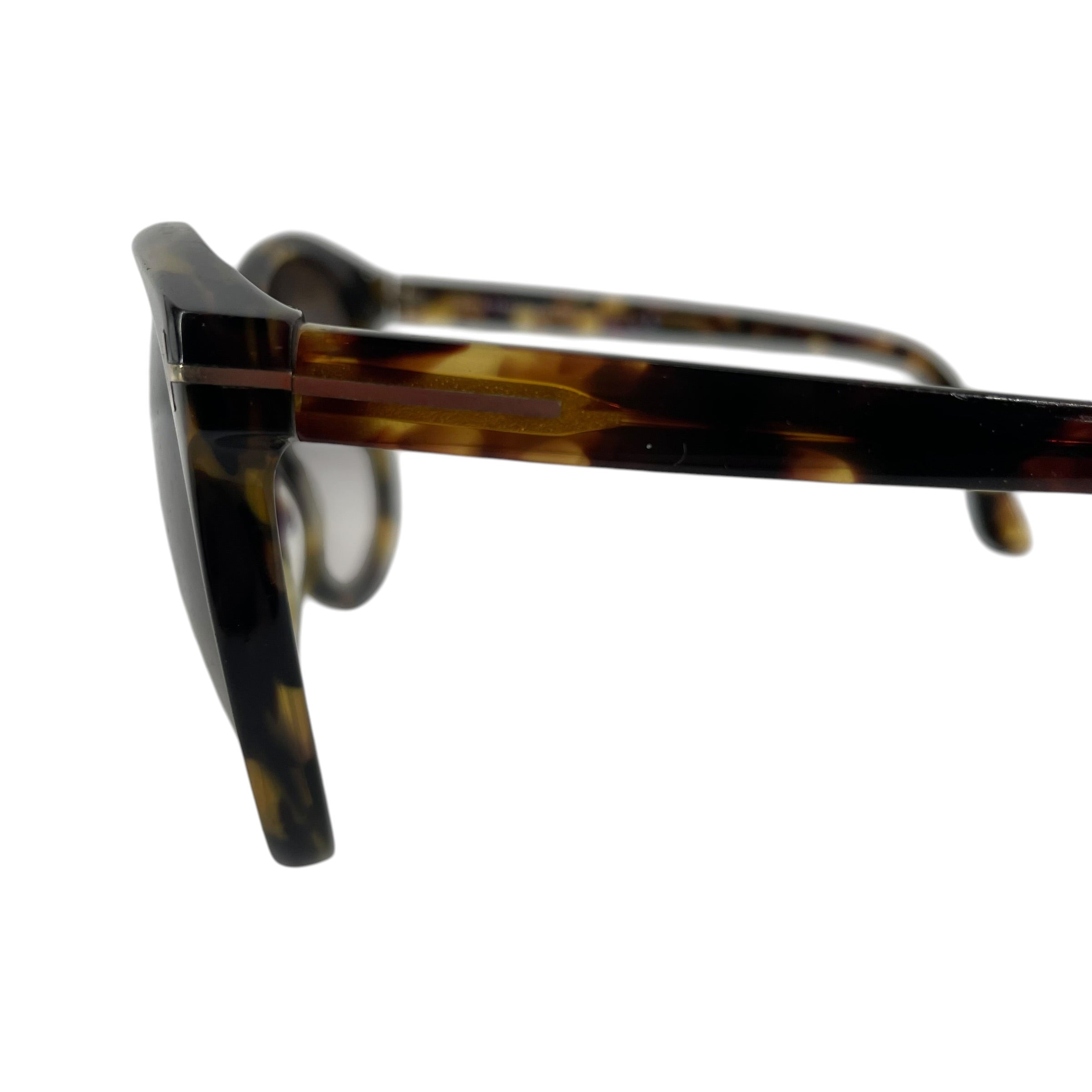 TOM FORD/Sunglasses/Tortoiseshell Pattern/BLK/ROUND view 3