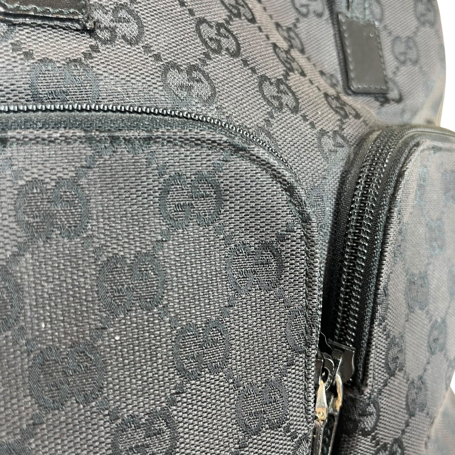 GUCCI/Hand Bag/Monogram/Leather/BLK/TWO-POCKET BAG view 7