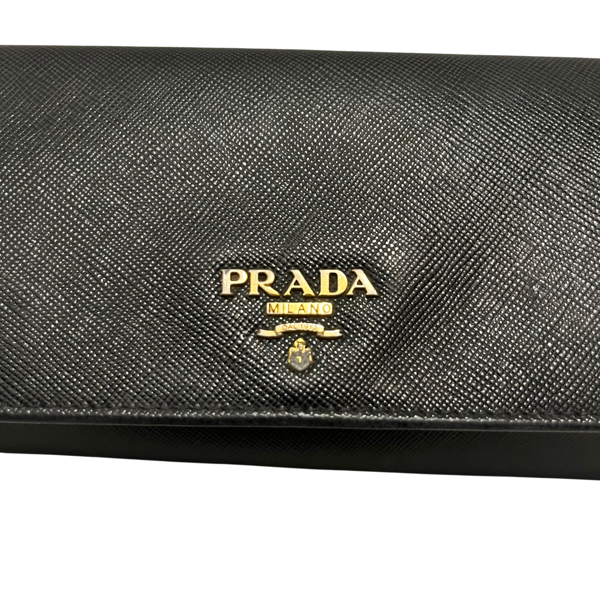PRADA/Wallet/Leather/BLK/L's/+ cardholder view 4