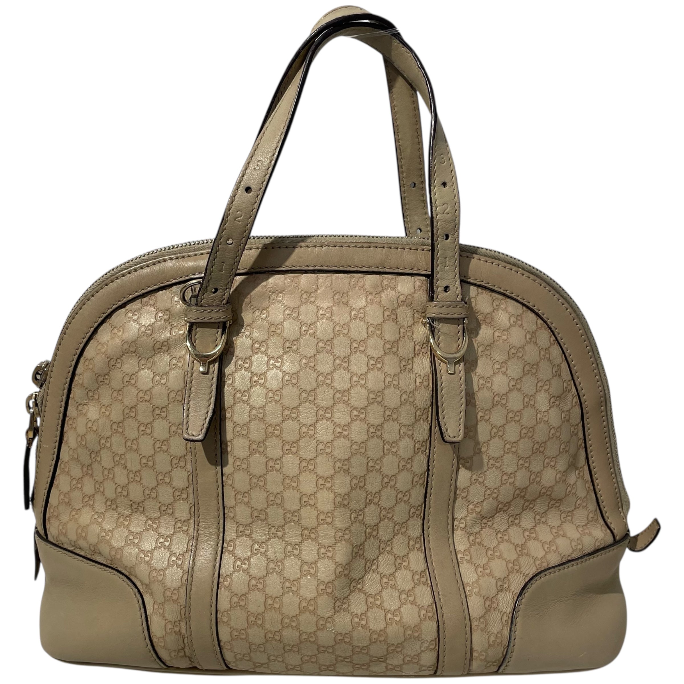 GUCCI/Cross Body Bag/Monogram/Leather/CRM/microguccissima small nice top view 1