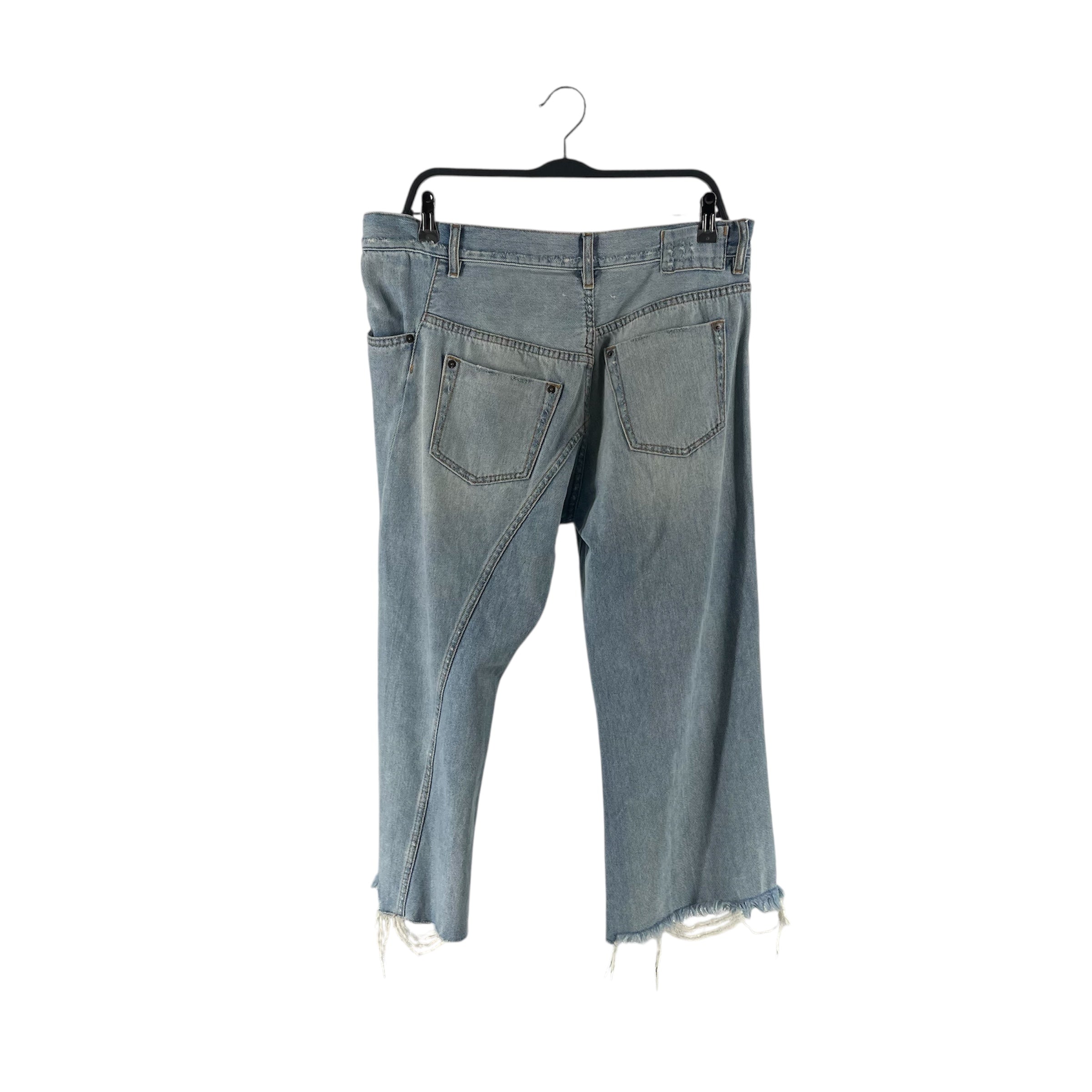 MM6/Straight Pants/38/Denim/BLU/CROPPED DISTRESSERD 01RS/2017 view 2