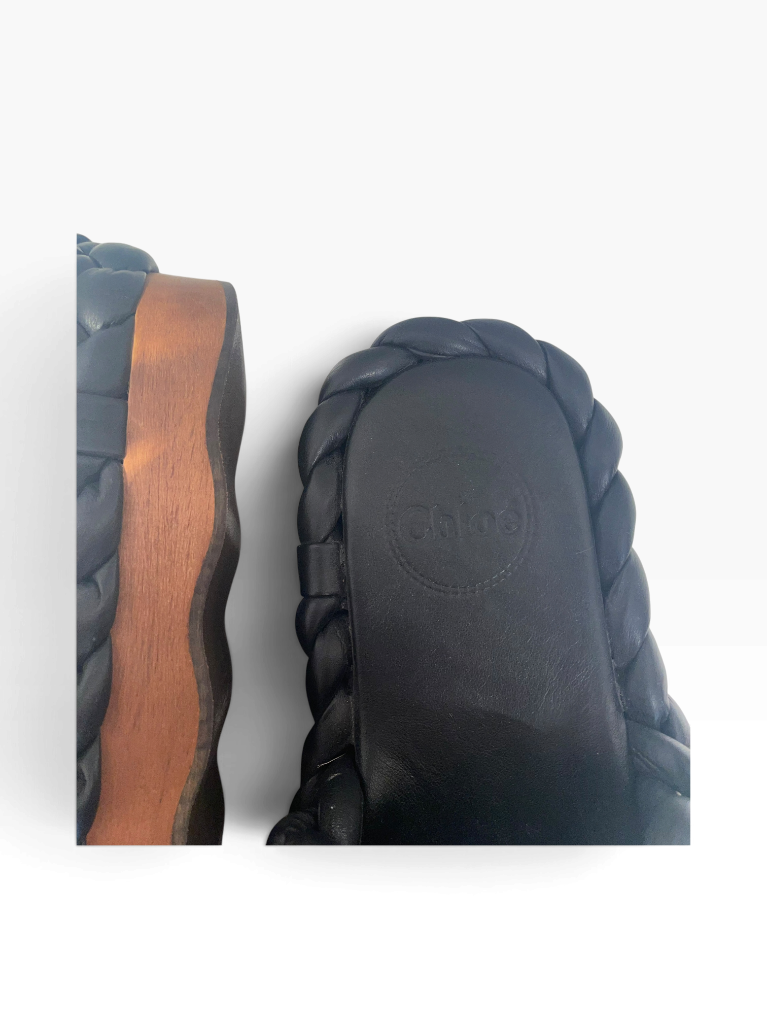 Chloe/Sandals/US 7/Leather/BLK/Kacey Woven view 3