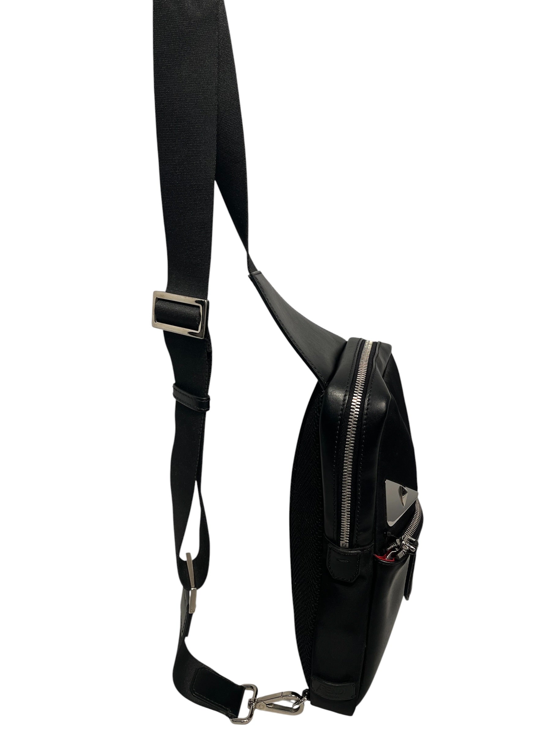 FENDI/Cross Body Bag/Leather/BLK/7VZ033 MONSTER SLING view 4