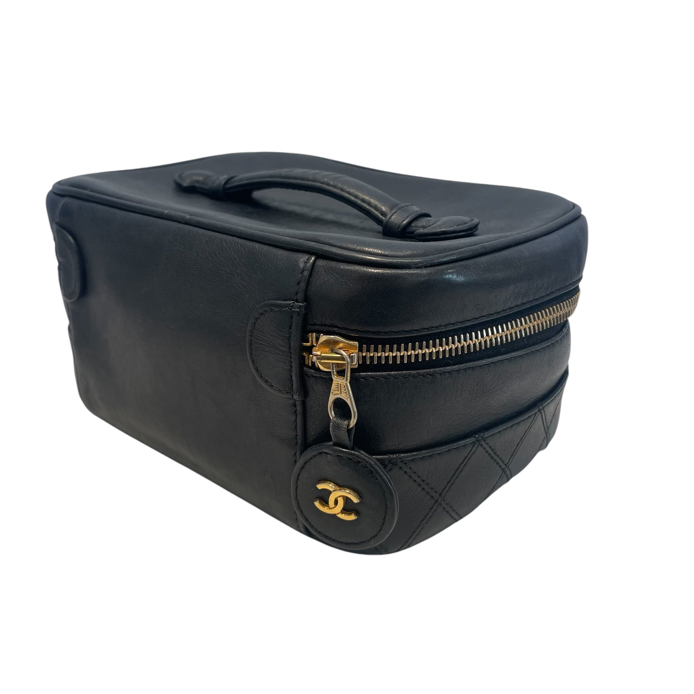 CHANEL/Bag/Leather/BLK/vanity case view 2