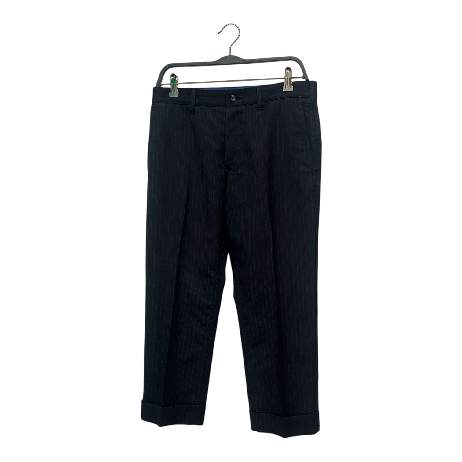 COMME des GARCONS HOMME/Slacks/XS/Wool/NVY/Stripe/PIN STRIPE CROPPED 2013 view 1