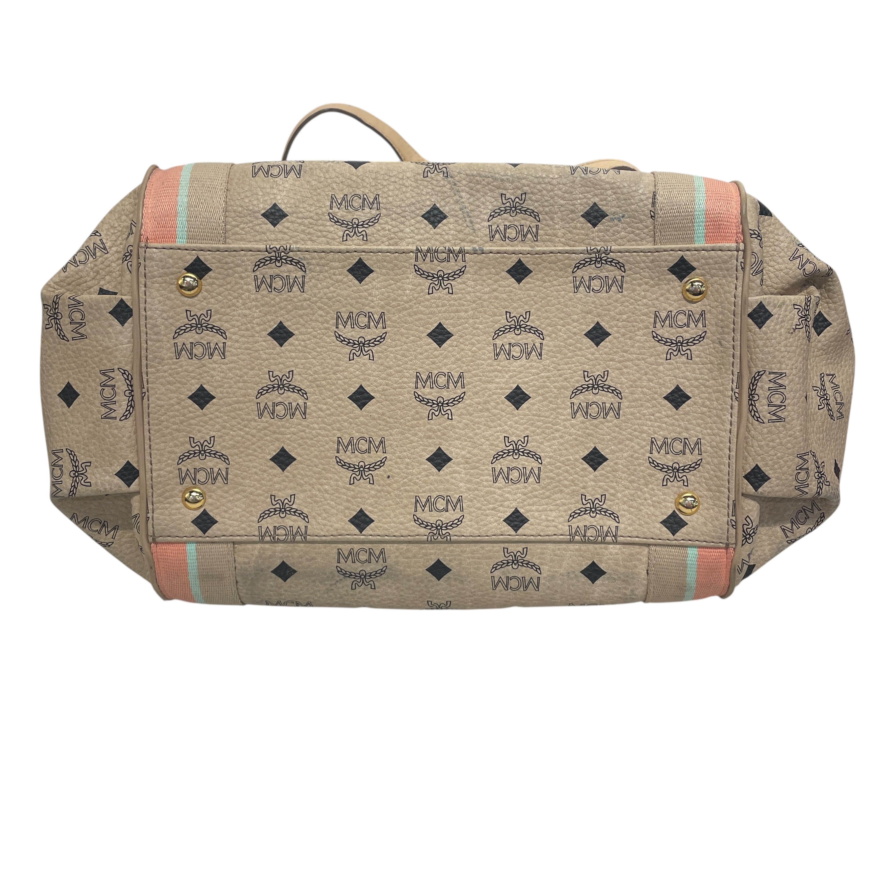 MCM/Tote Bag/Monogram/Leather/CRM/ view 3