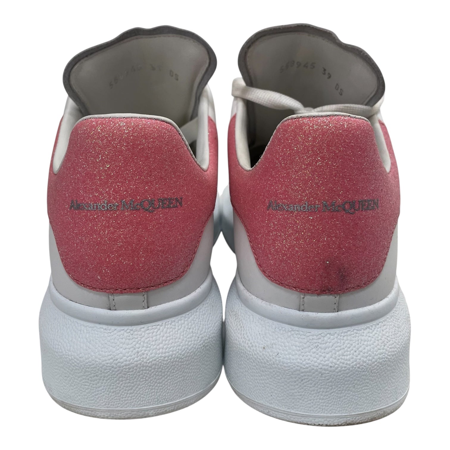 Alexander McQueen/Low-Sneakers/EU 39/Leather/WHT/PINK GLITTER view 4