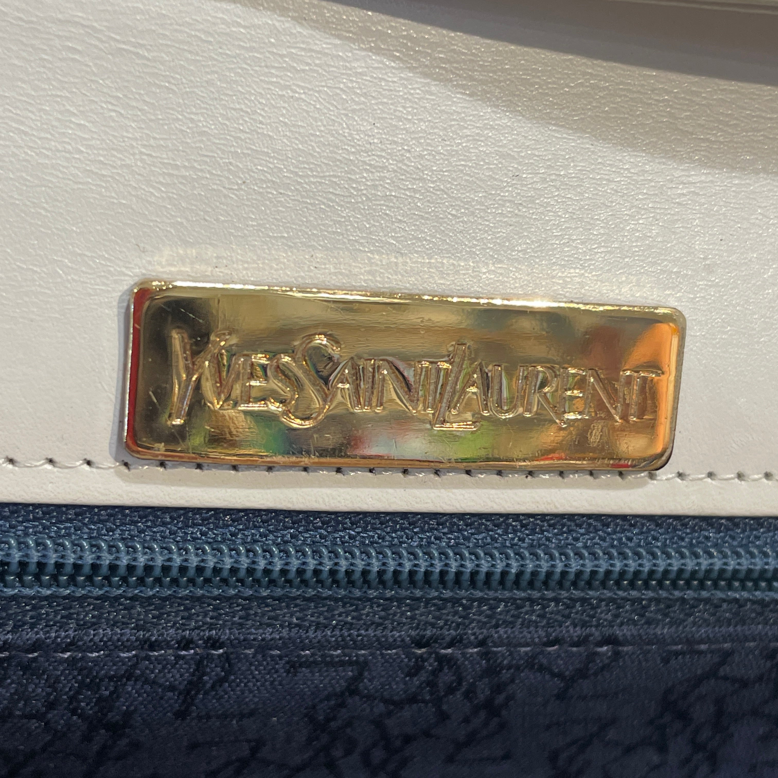 YVES SAINT LAURENT/Hand Bag/Leather/WHT/ view 5