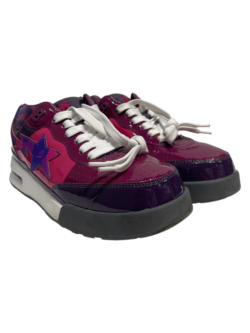 BAPE STA!/Low-Sneakers/US 8/Camouflage/Leather/PPL/Purple Camo Roadsta