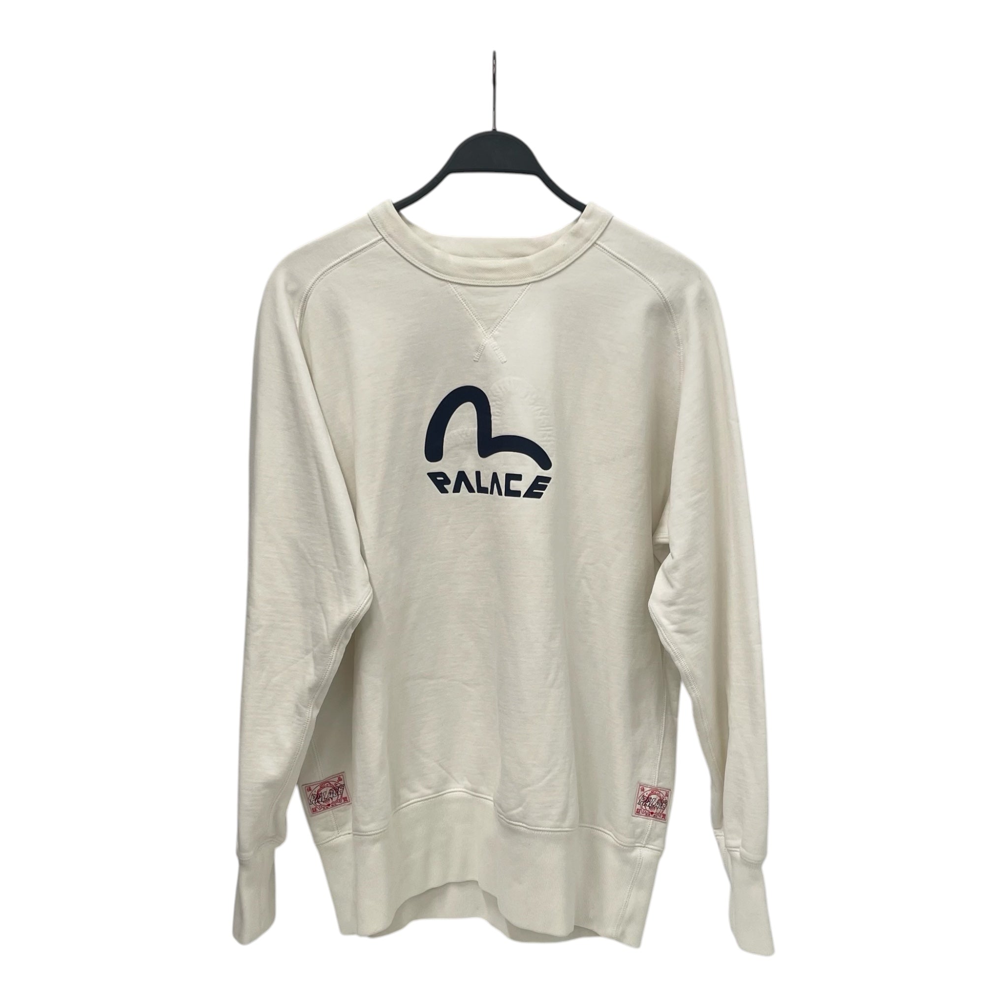 PALACE/EVISU/Sweatshirt/L/Cotton/WHT/ view 1