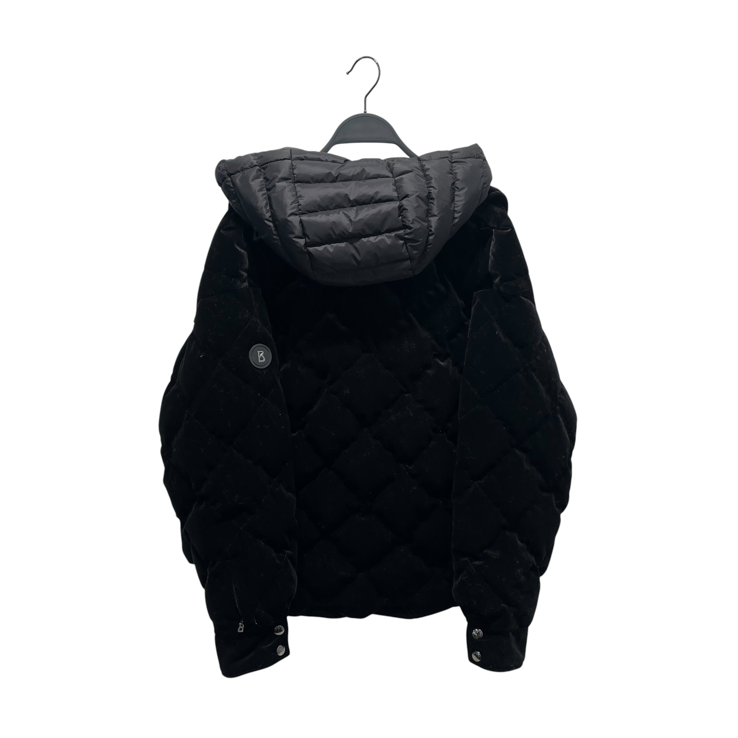 Bogner/Puffer Jkt/L/Nylon/BLK/velvet quilted detachable hood view 2