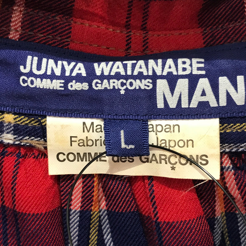 JUNYA WATANABE COMME des GARCONS MAN/LS Shirt/L/RED/Plaid/ – 2nd