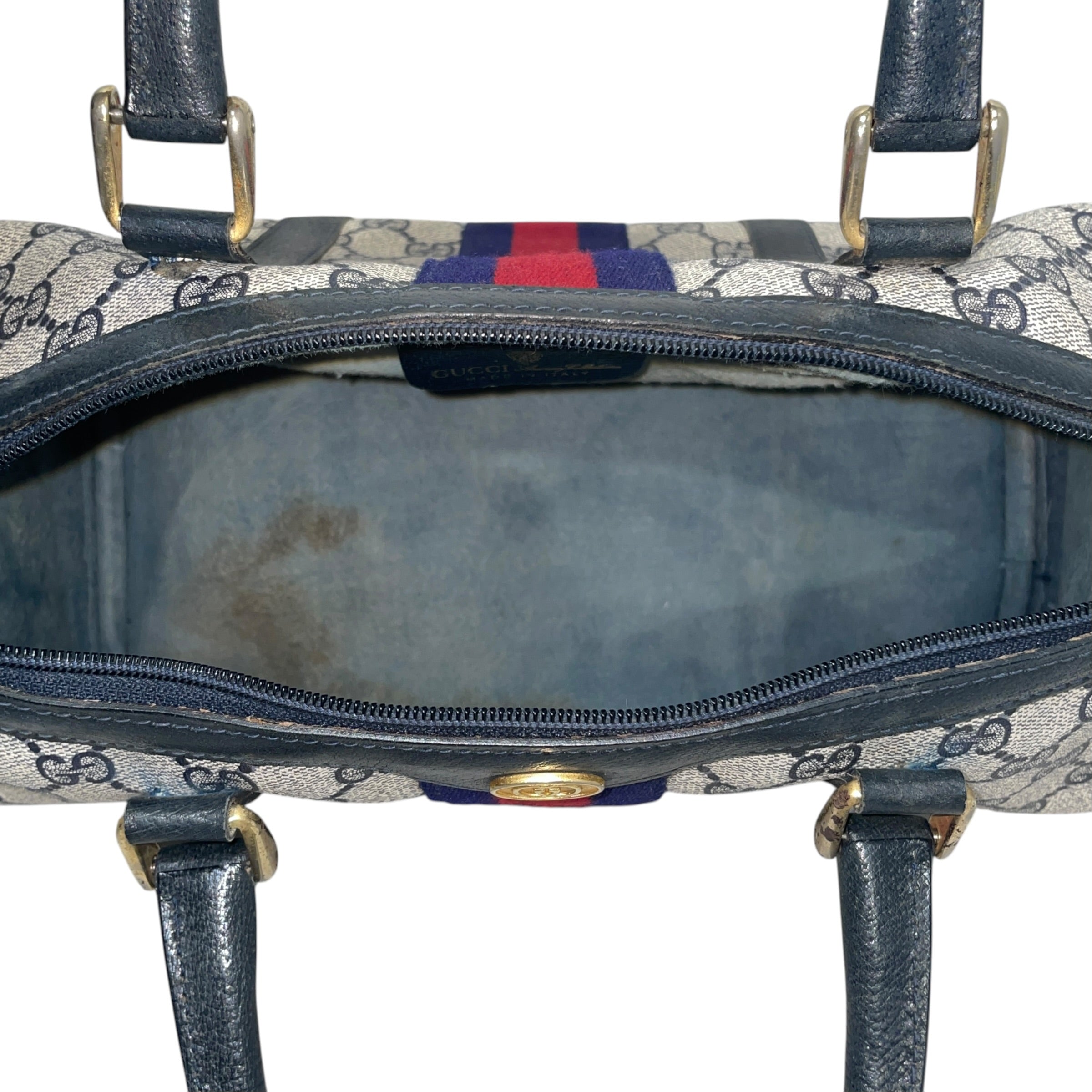GUCCI/Luggage/Monogram/Leather/GRY/GG Boston Bag view 4