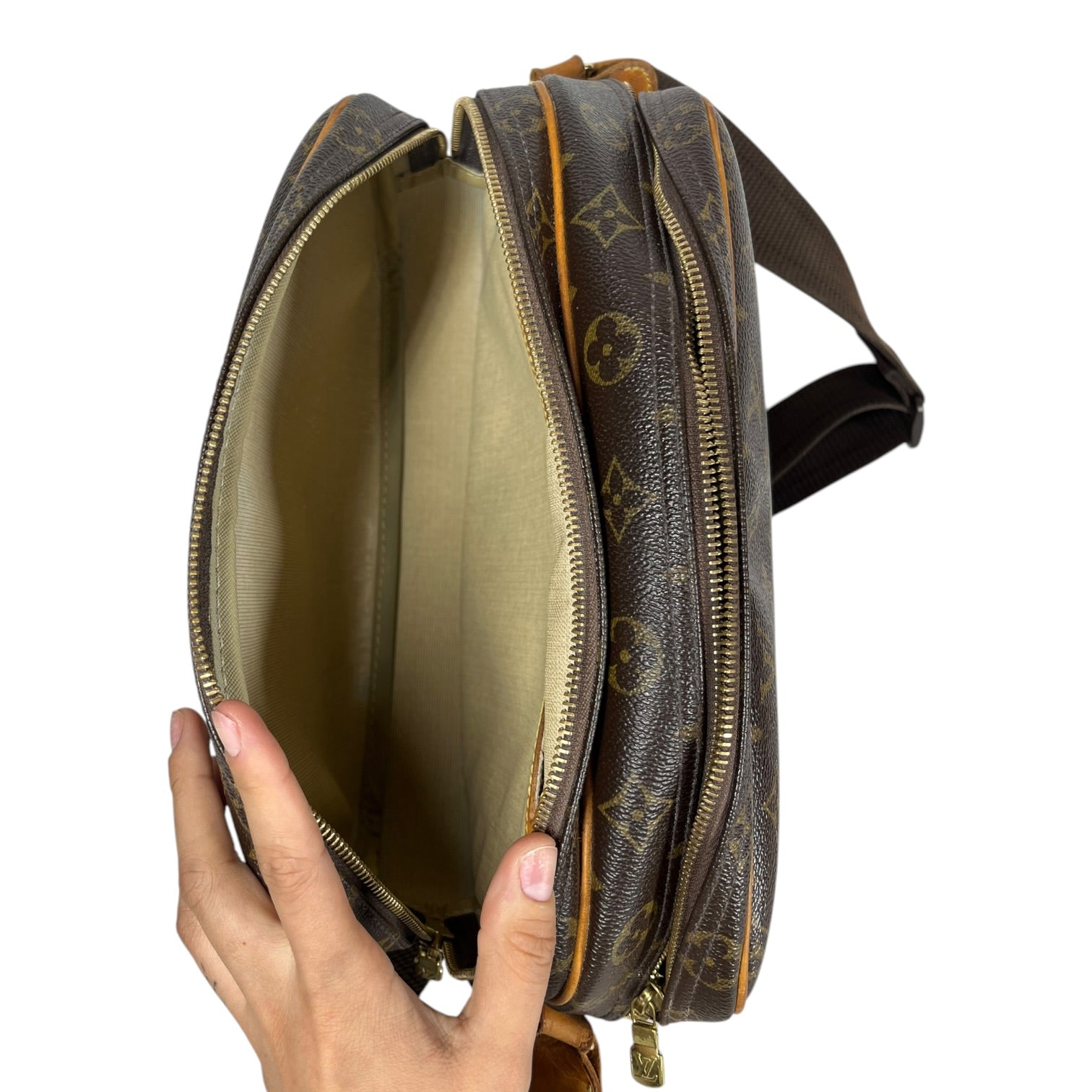 LOUIS VUITTON/Cross Body Bag/Monogram/Leather/BRW/REPORTER PM view 3