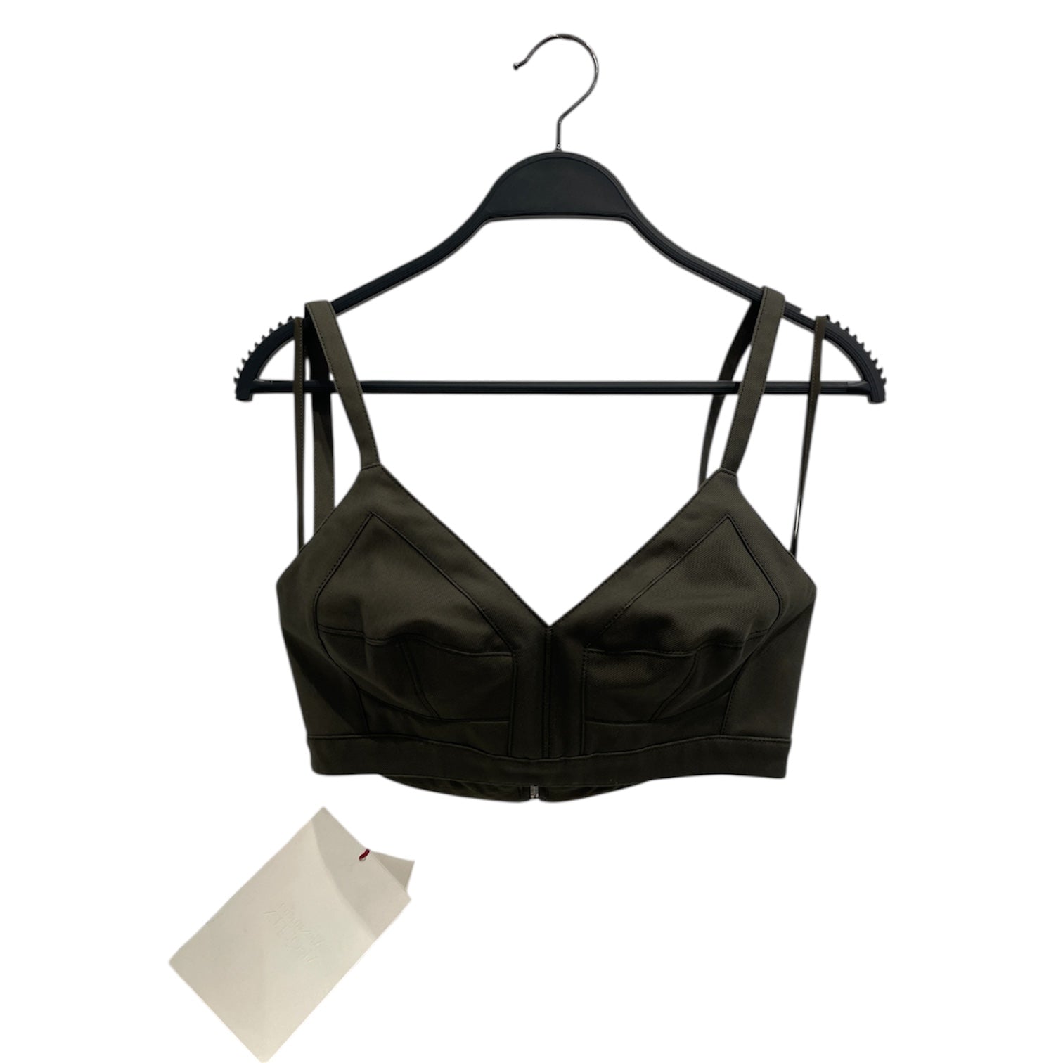 Alexander McQueen/Cut & Sew/38/Cotton/GRN/PANELED ZIP BACK TOP view 1