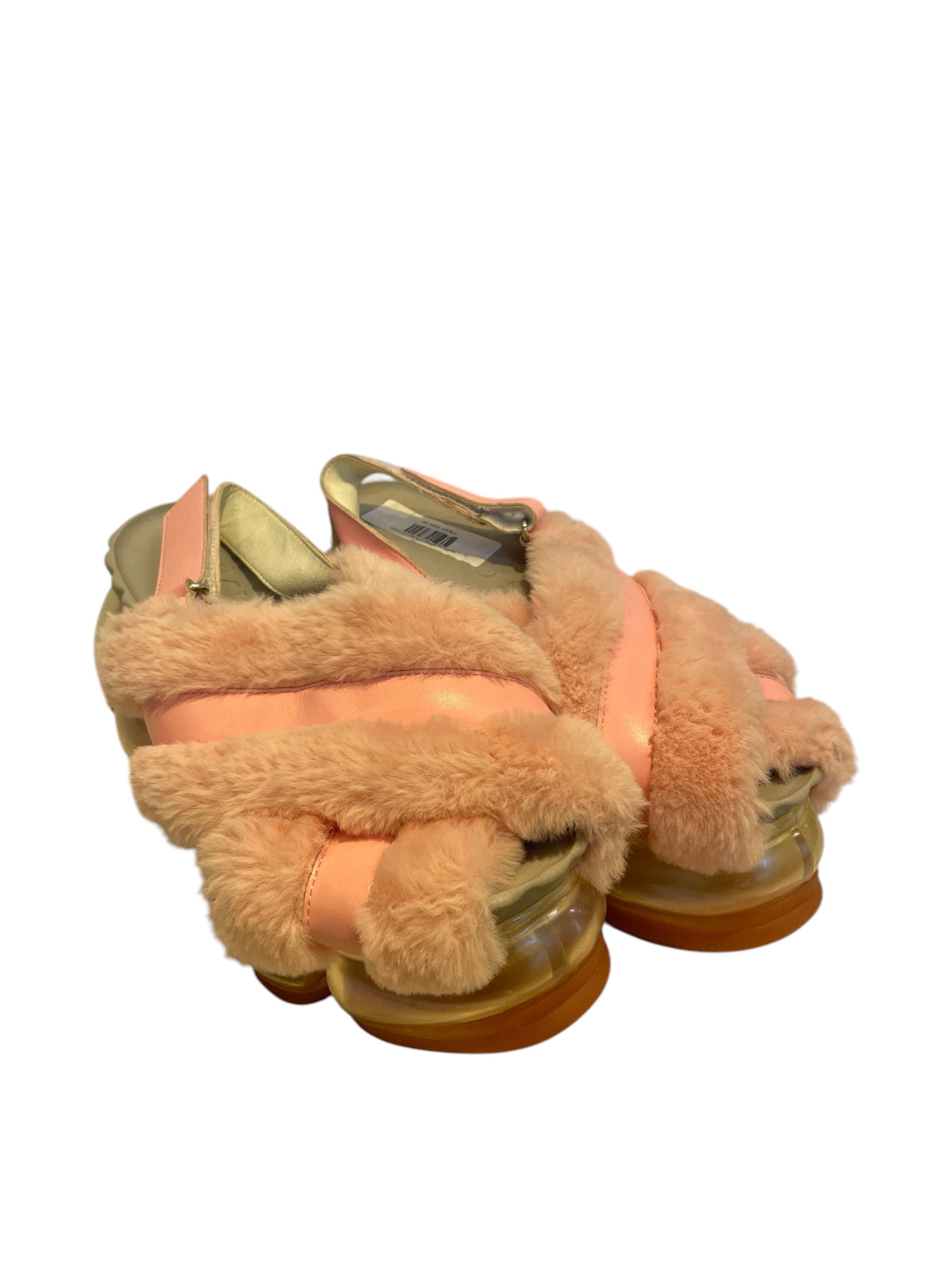MIKIO SAKABE/Sandals/US 8/Iridescent/Fake Fur/PNK/NEW JEWERLY FUR SANDALS view 1