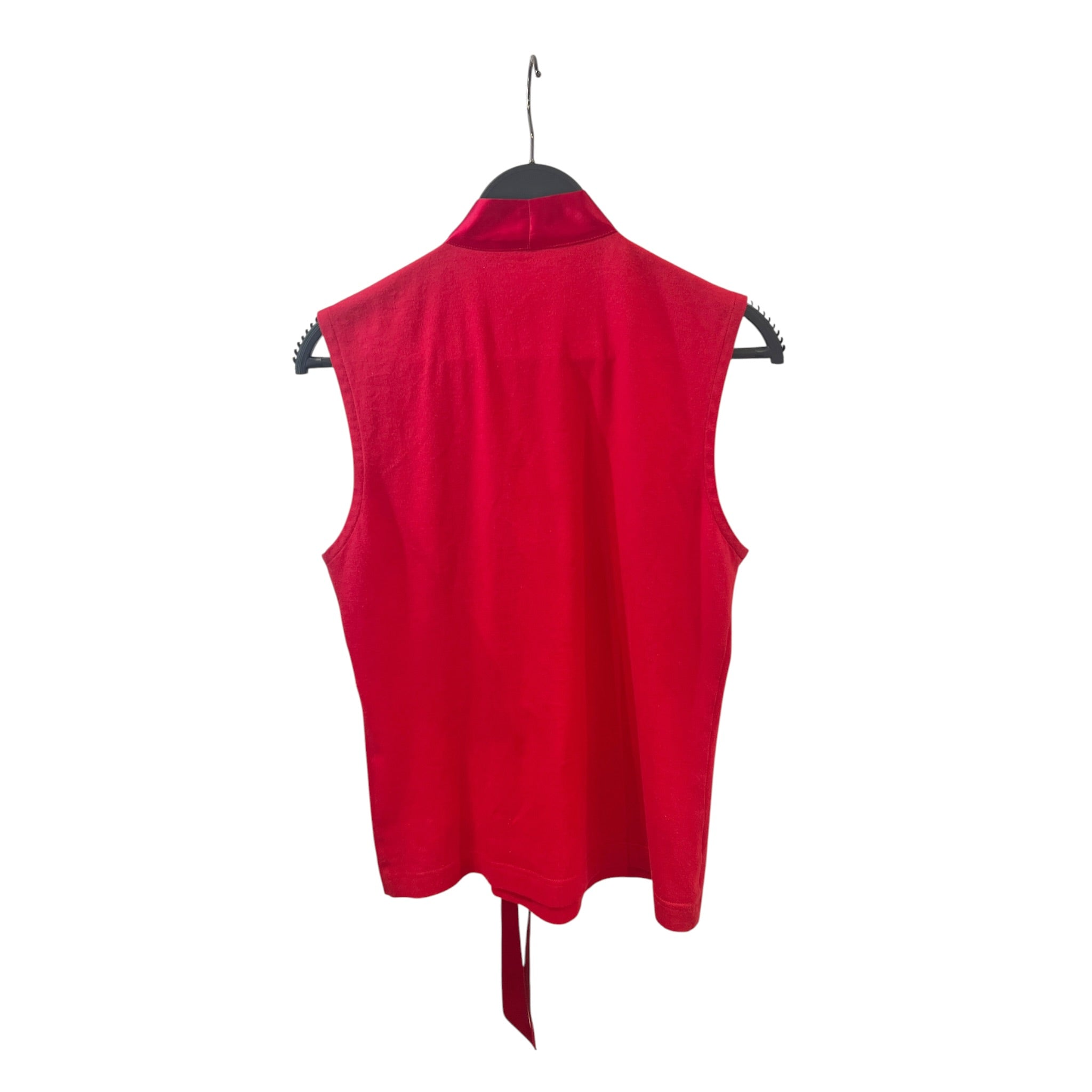 DOLCE&GABBANA/SS Blouse/44/Cotton/RED/NECK BOW w/ GOLD BUTTONS view 2