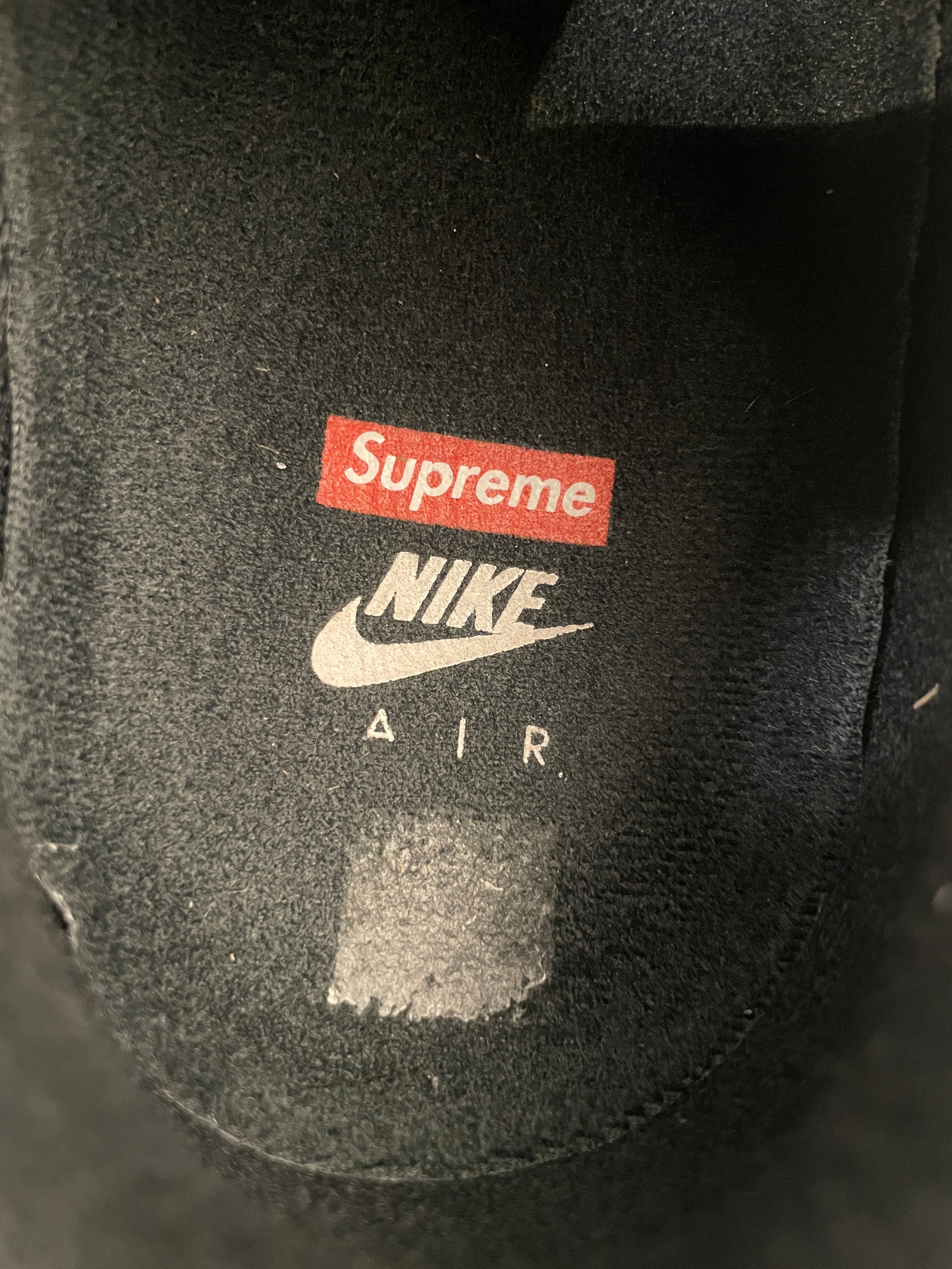 NIKE/Supreme/AIR FORCE 1 LOW/Low-Sneakers/US 12/Leather/BLK/CU9225-001 view 3