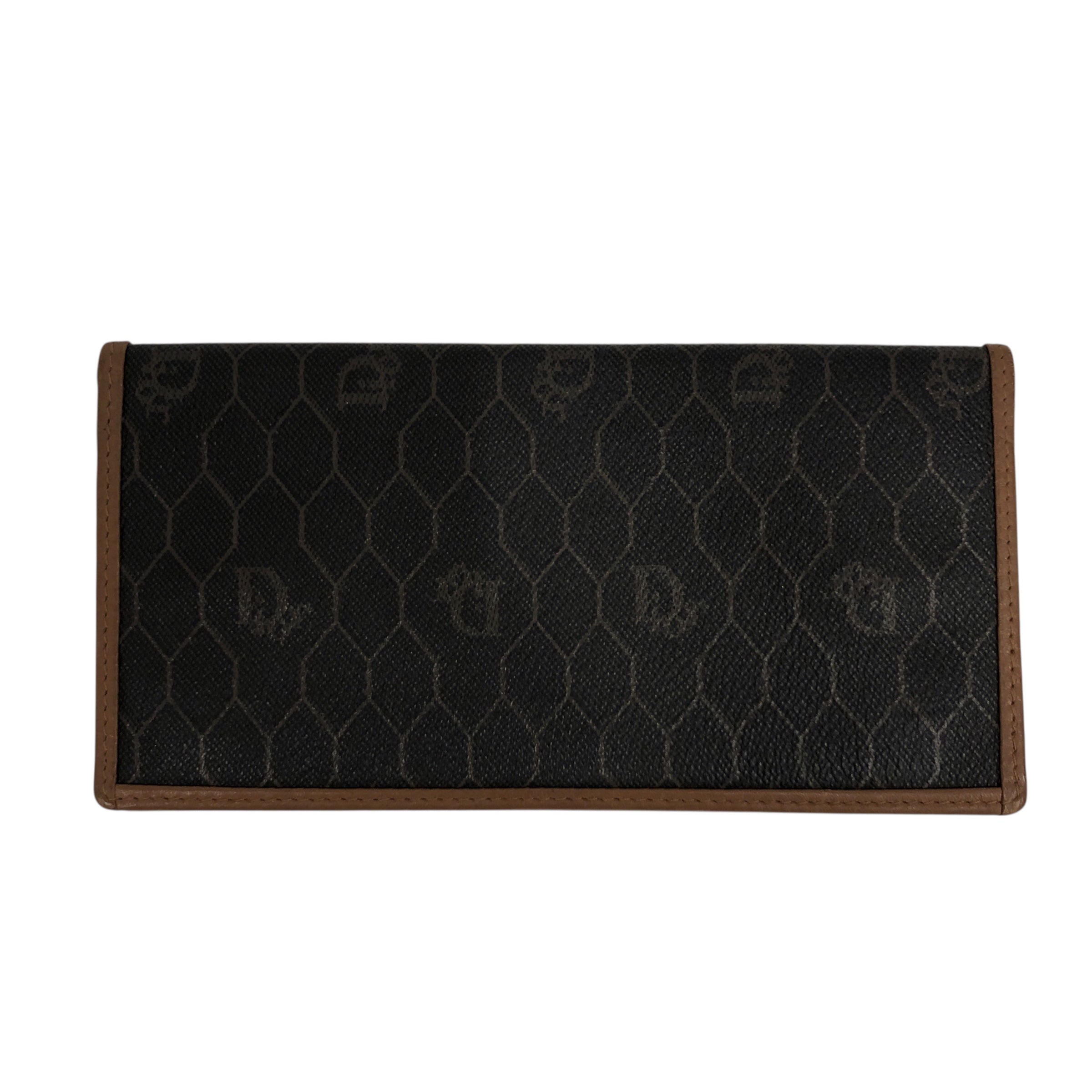 Christian Dior/Long Wallet/All Over Print/Leather/BRW/L's/HONEYCOMB PATTERN view 2