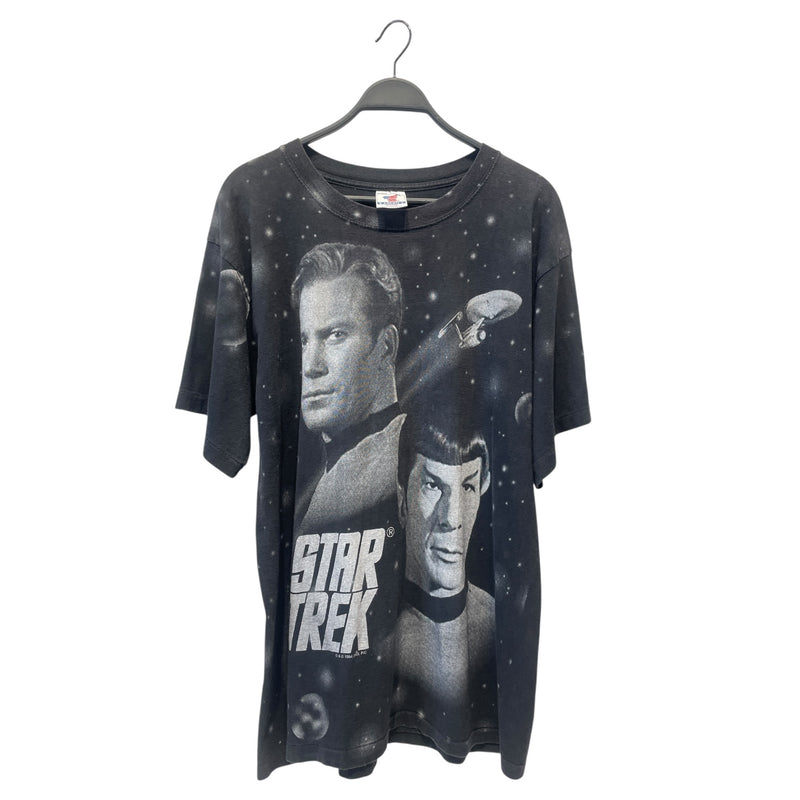 Vintage/T-Shirt/XL/Cotton/BLK/All Over Print/STAR TREK