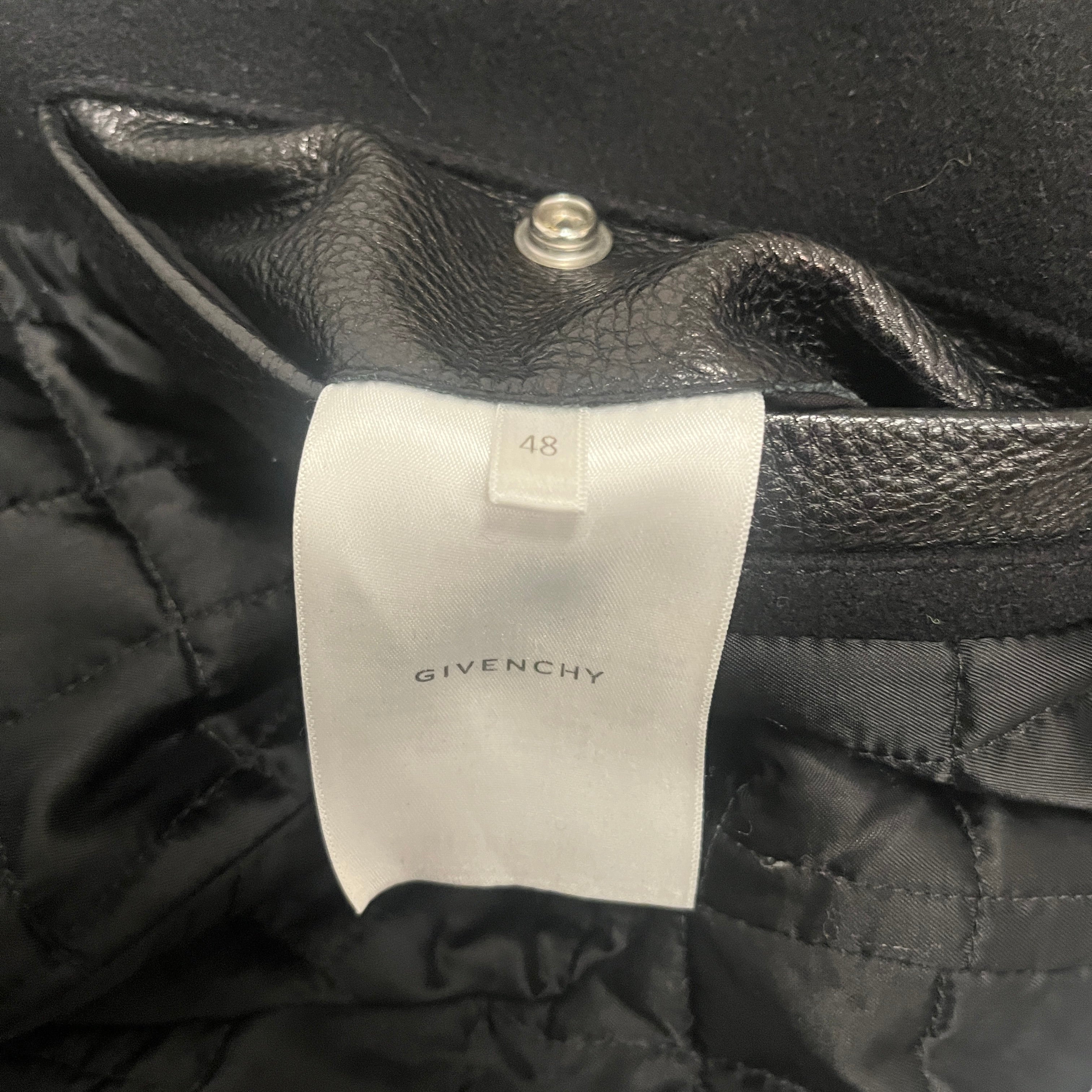 GIVENCHY/Jacket/48/Wool/BLK/HOODED VARSITY view 4
