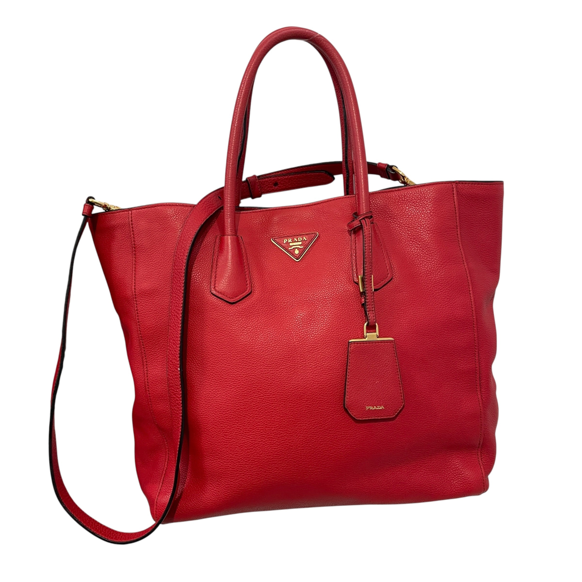 PRADA/Cross Body Bag/Leather/RED/JWB67DH view 1