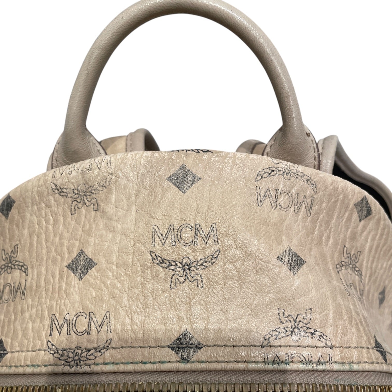MCM/Backpack/Monogram/Leather/BEG/STUDDED BACKPACK view 4