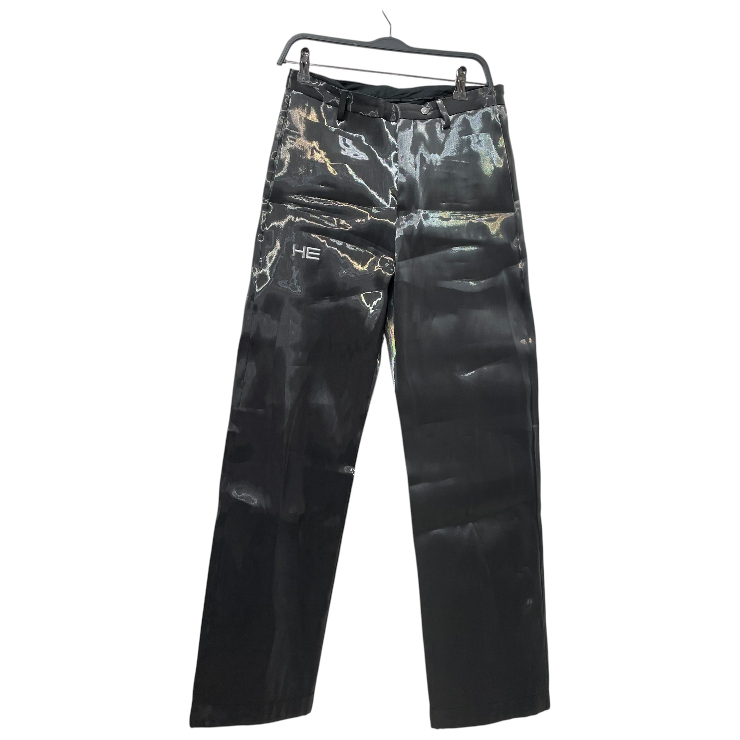 HELIOT EMIL/Straight Pants/S/Nylon/SLV/liquid metal view 1