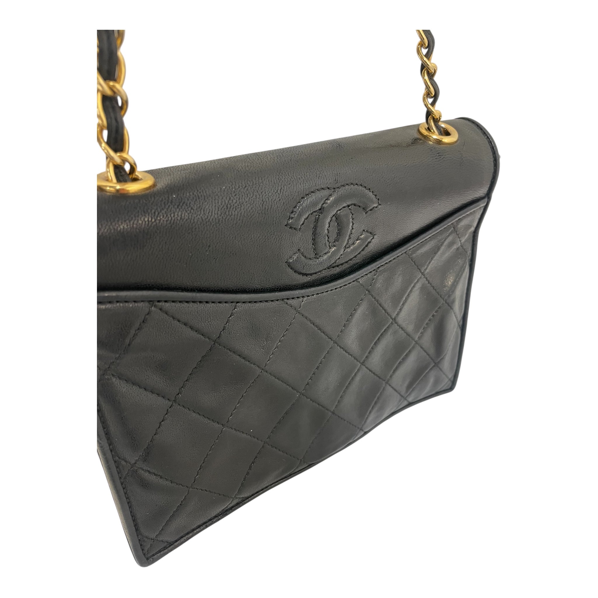 CHANEL/Cross Body Bag/Leather/BLK/Quilted Matelasse view 5