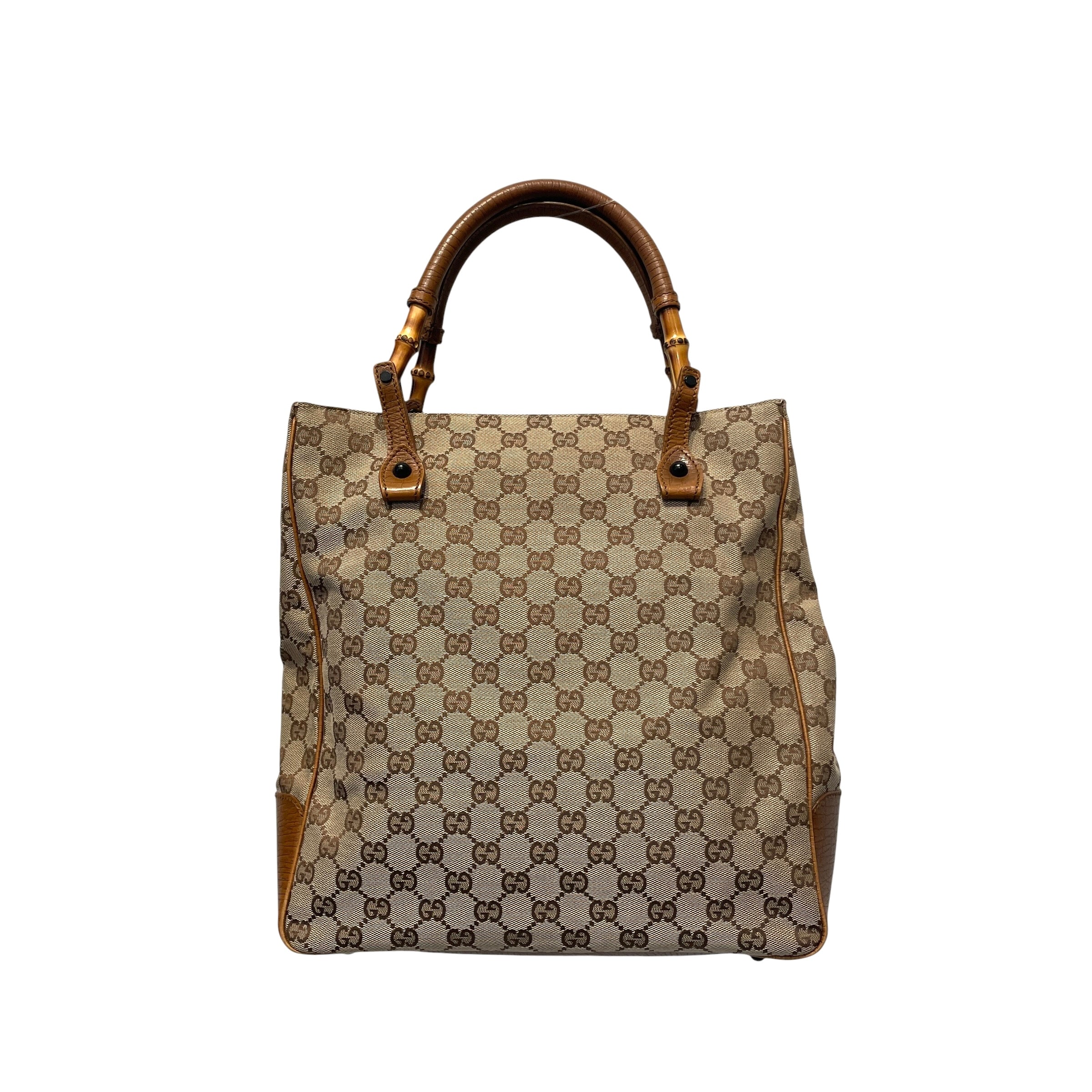 GUCCI/Tote Bag/Monogram/BEG/Bamboo Tote view 5
