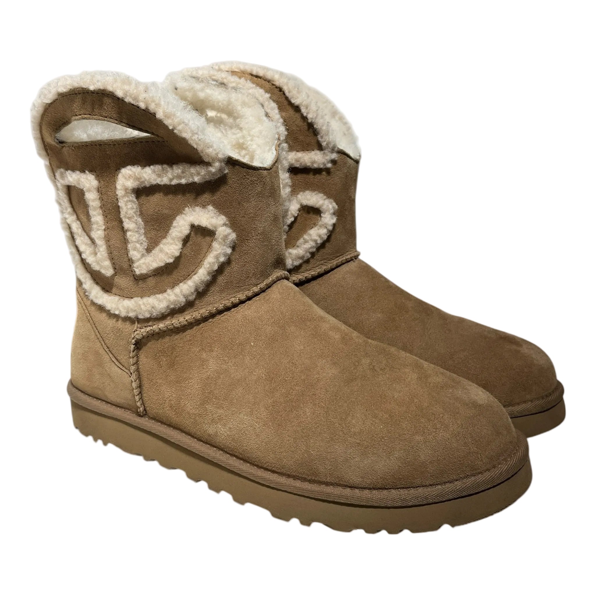 UGG australia/Telfar/Pull-On Boots/US 10/Suede/BRW/logo boots view 1