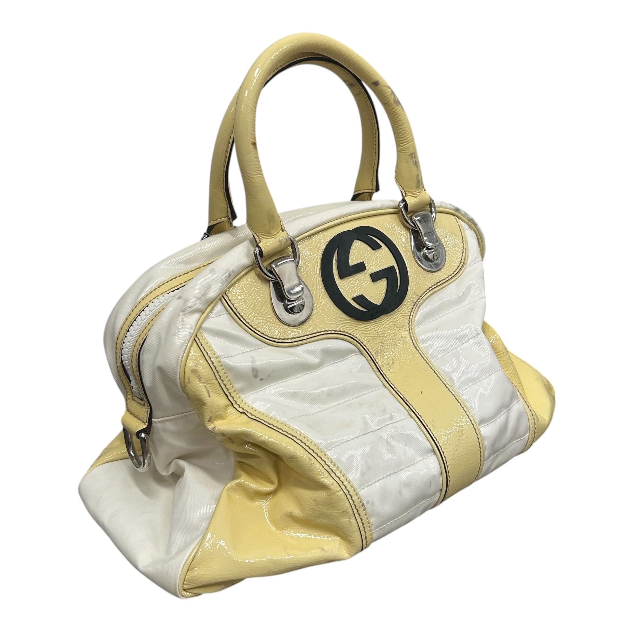 GUCCI/Boston Bag/Stripe/Leather/YEL/Snow Glam view 6