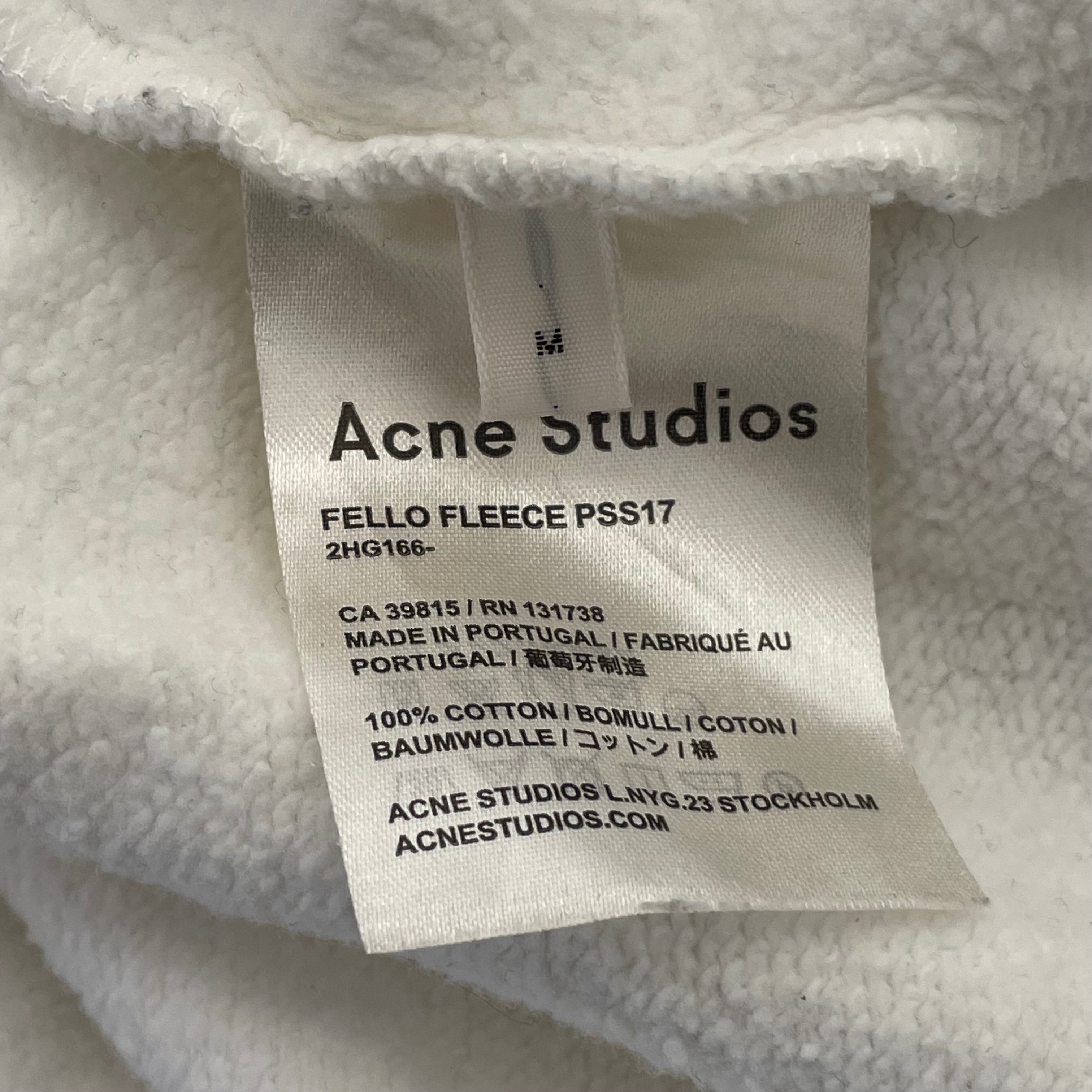 Acne Studios/Sweatshirt/M/Cotton/WHT/XL SLEEVES view 4