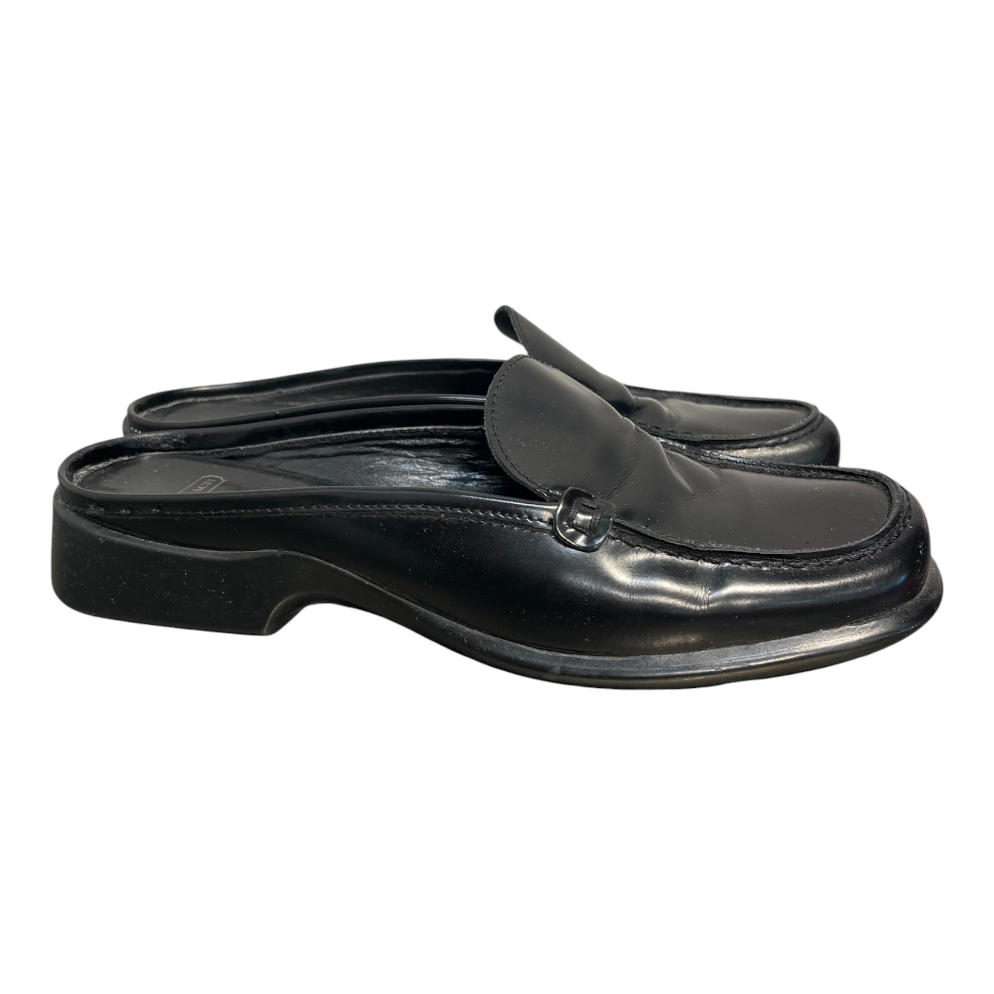 COACH/Loafers/US 7.5/Leather/BLK/BLACK LEATHER LOAFERS view 3