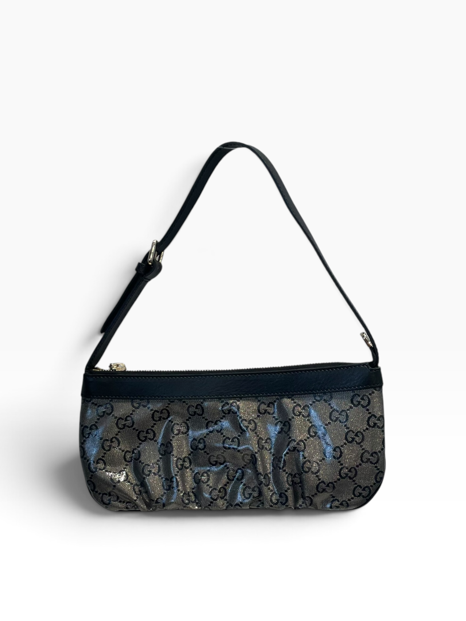 GUCCI/Hand Bag/GRY/GG Crystal-Coated Pochette view 2