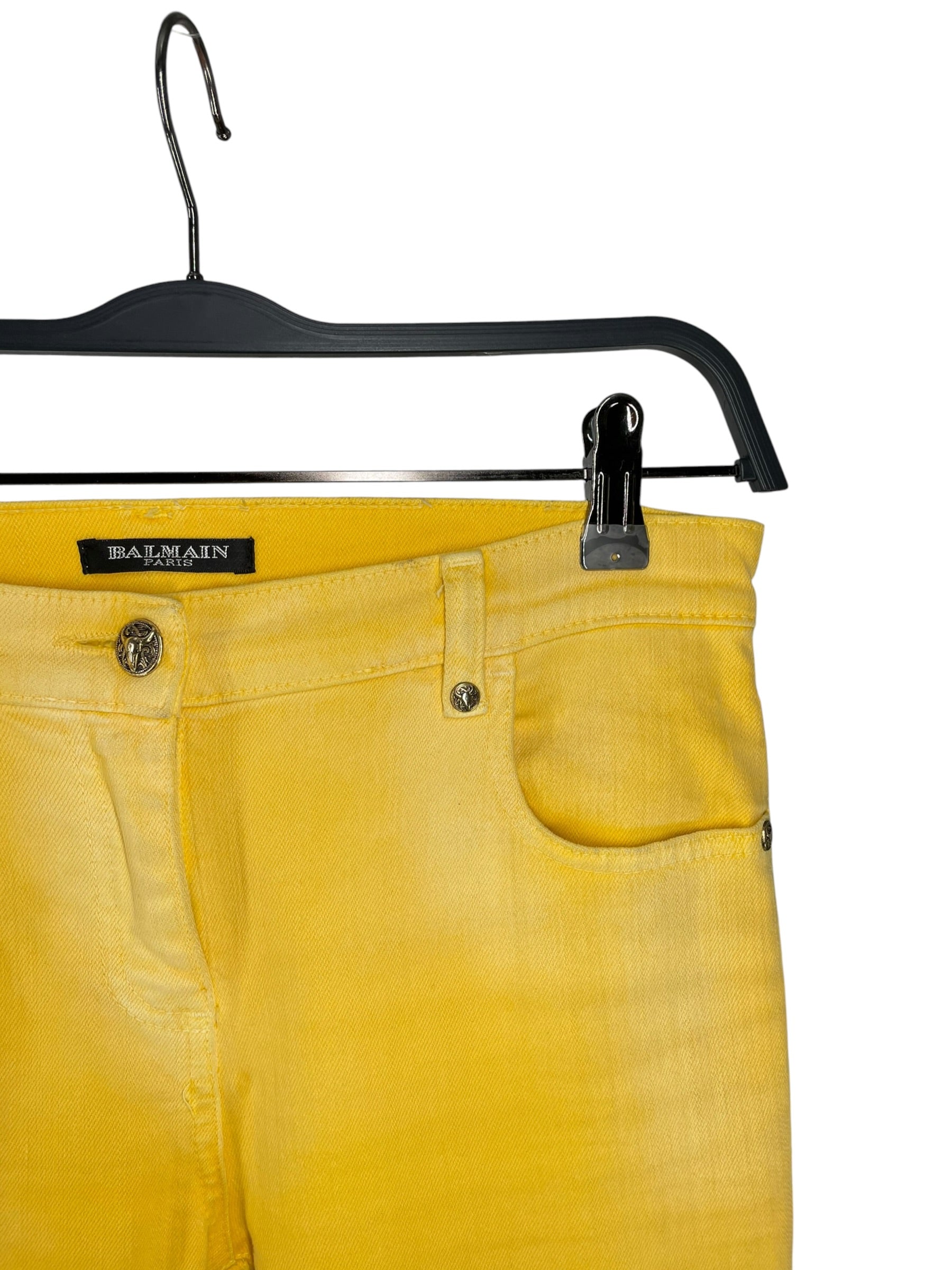 BALMAIN/Skinny Pants/36/Denim/YEL/REF 5400 875B view 3