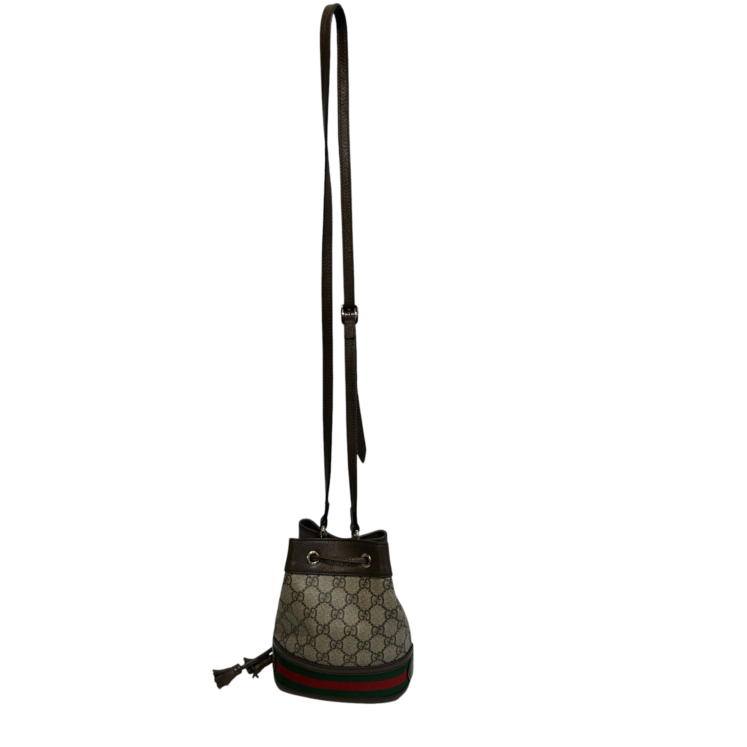 GUCCI/Bag/Monogram/KHK/Small Ophidia Bucket view 2