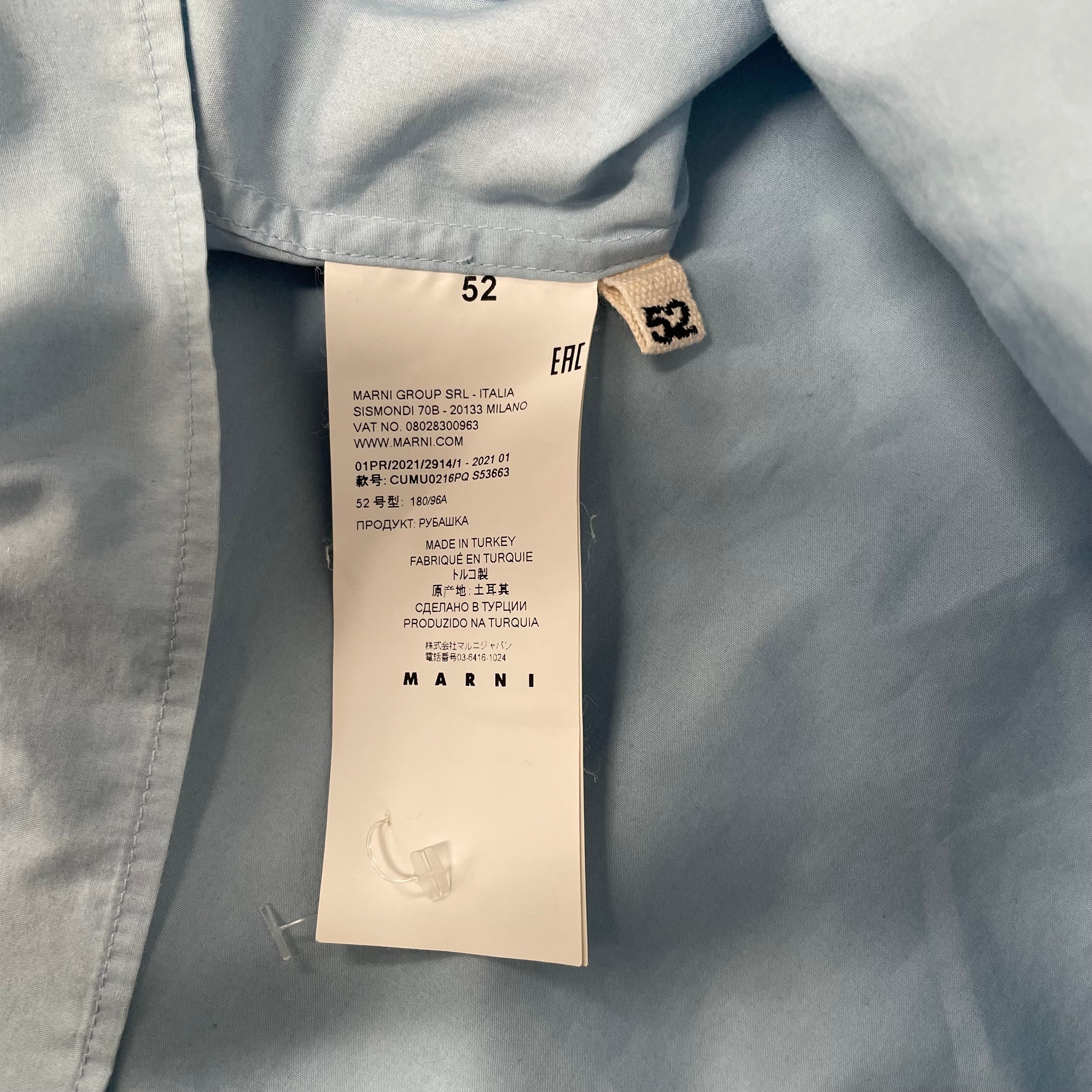 MARNI/Cut & Sew/52/Cotton/BLU/WHITECOLLARBUTTONDOWN view 4