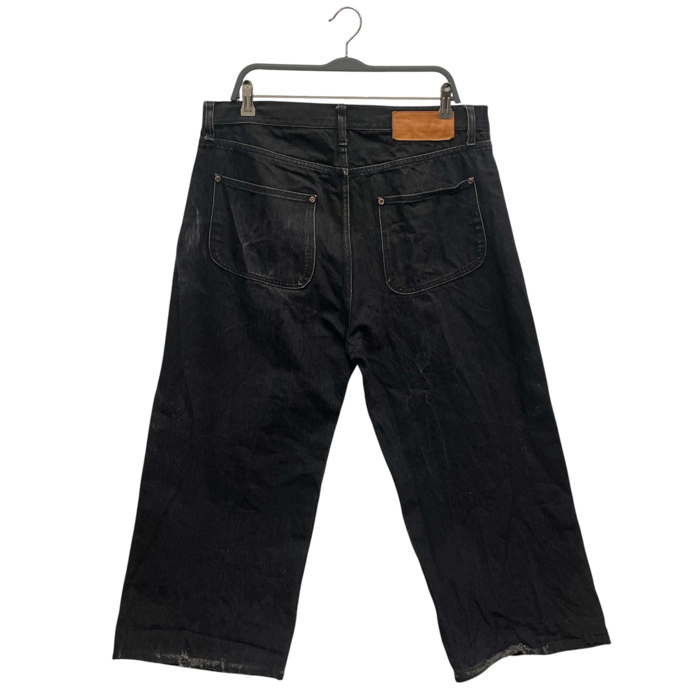 Brain Dead/Pants/34/Cotton/BLK/WIDE LEG SELVEDGE view 2