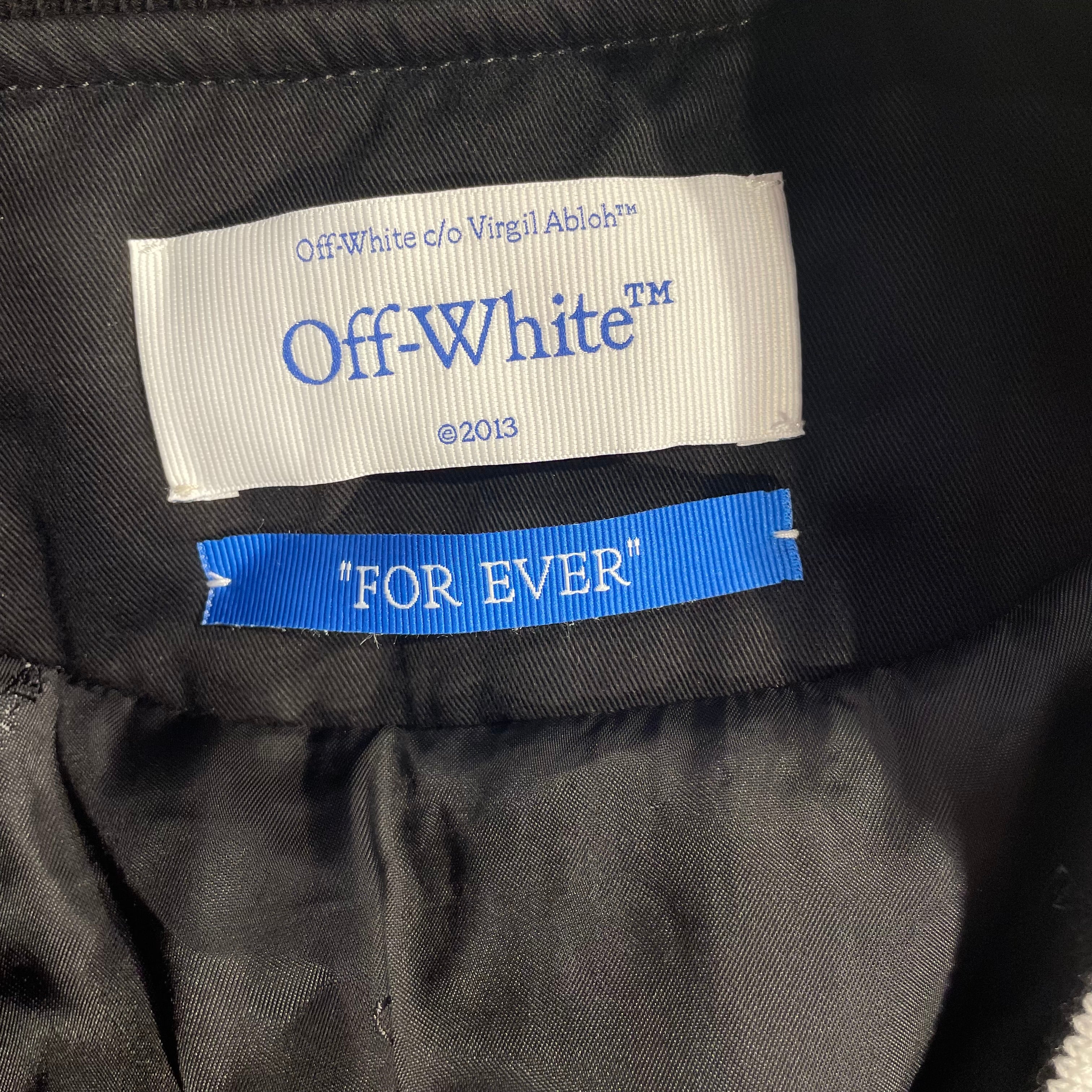 OFF-WHITE/Baseball Jkt/52/Cotton/BLK/Graphic/back embroidery view 3