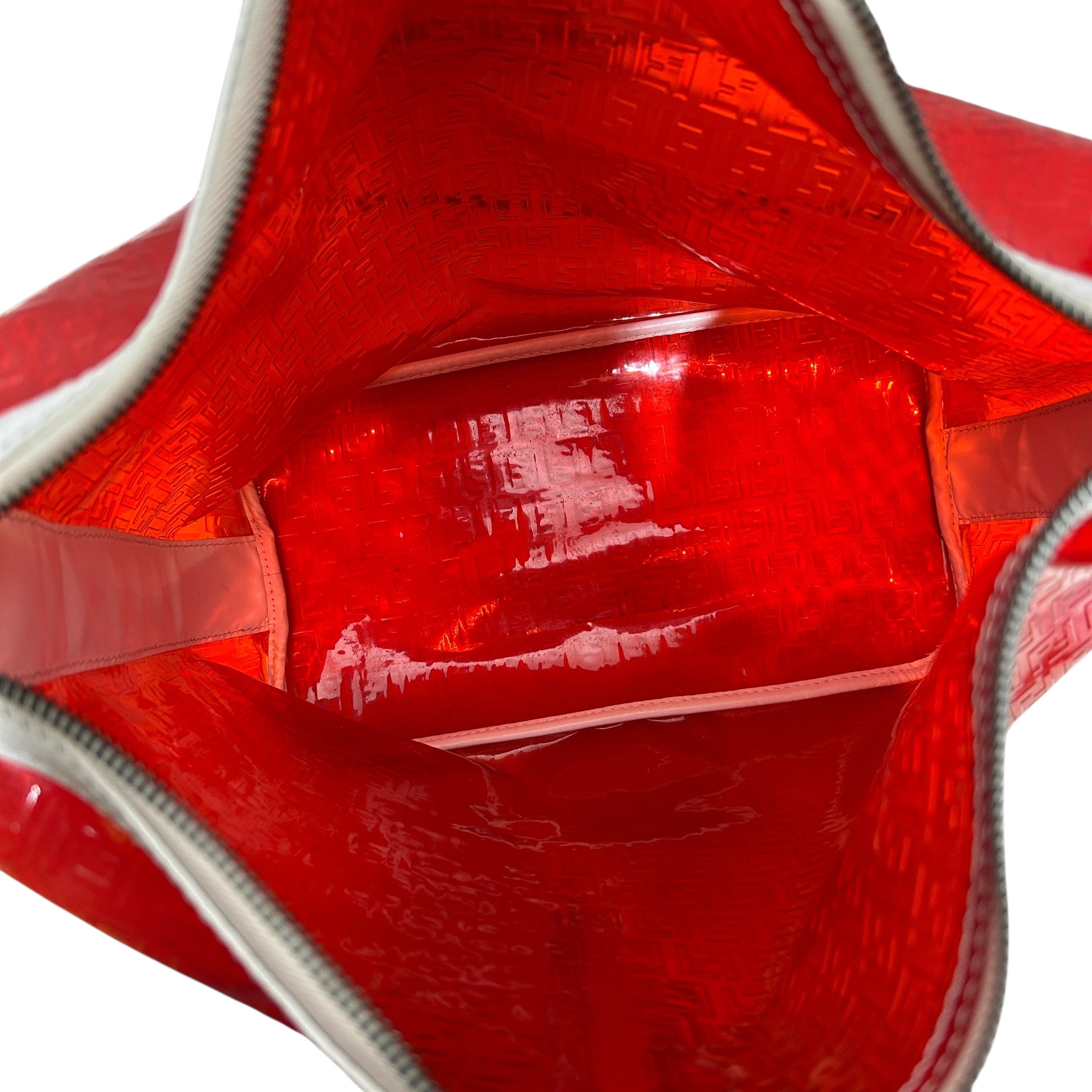 FENDI/Tote Bag/Monogram/RED/CLEAR RED BEACH TOTE BAG view 3