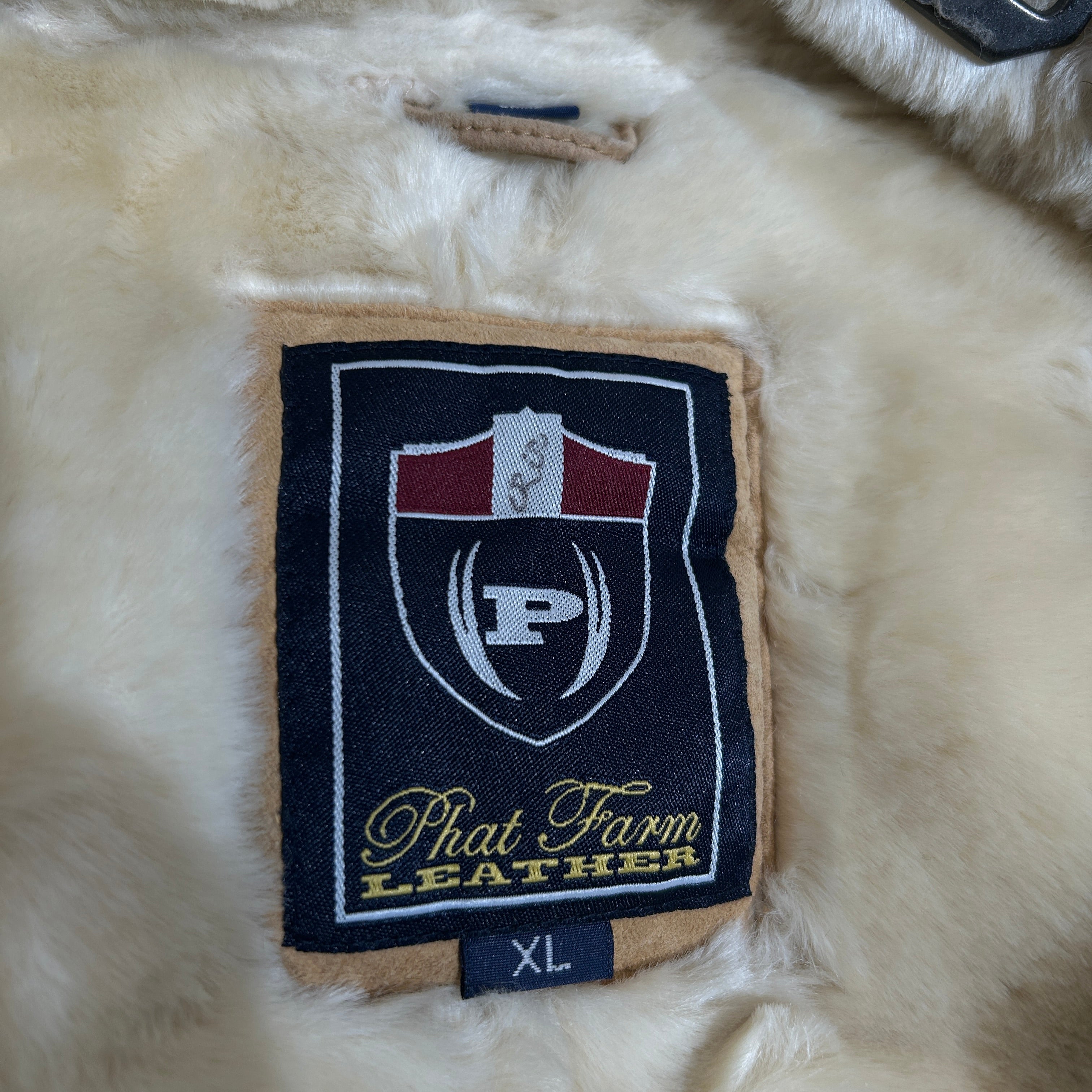 PHAT FARM/Leather Jkt/XL/Leather/BRW/Faux Shearling view 3