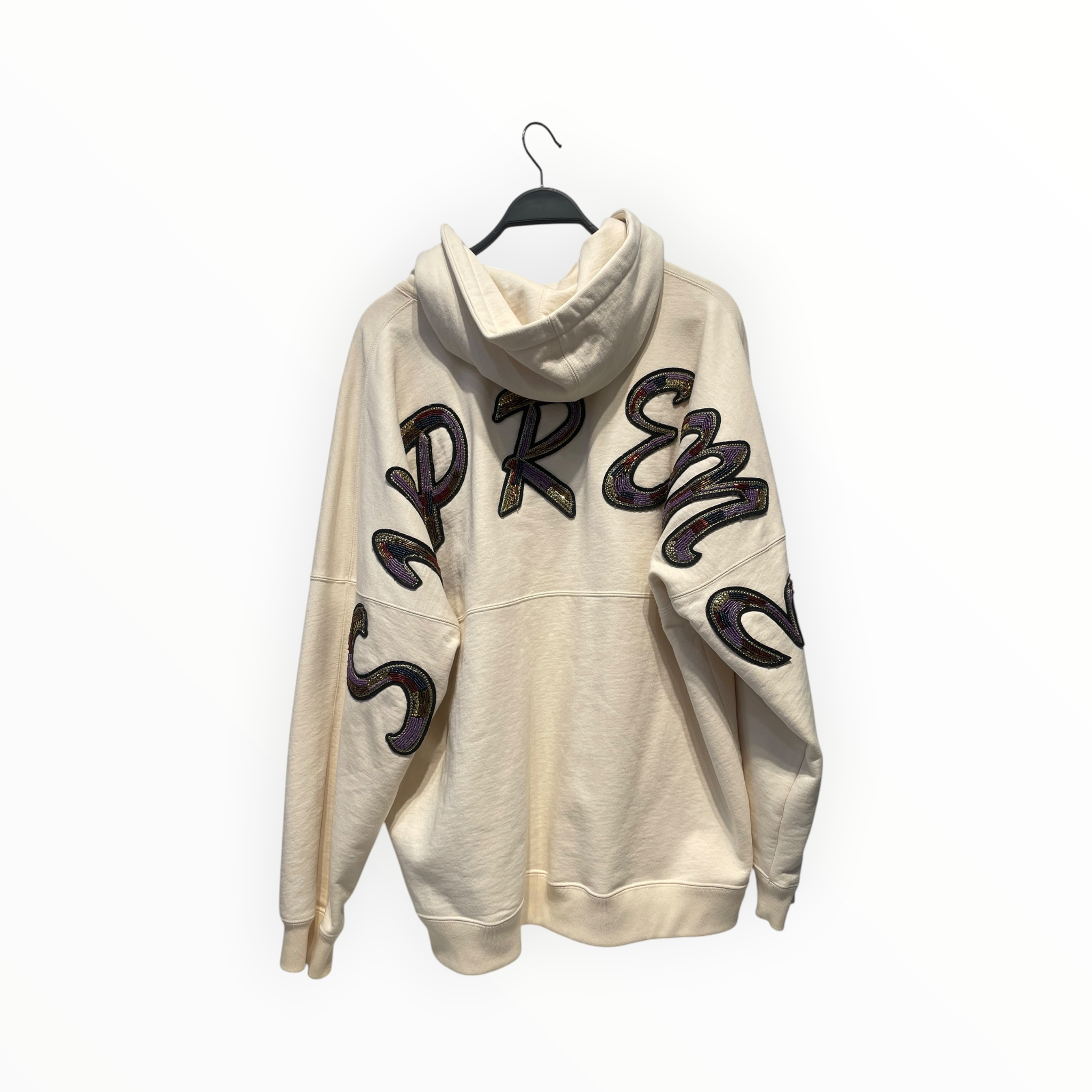 Supreme/Hoodie/XL/Cotton/WHT/Beaded Logo view 2