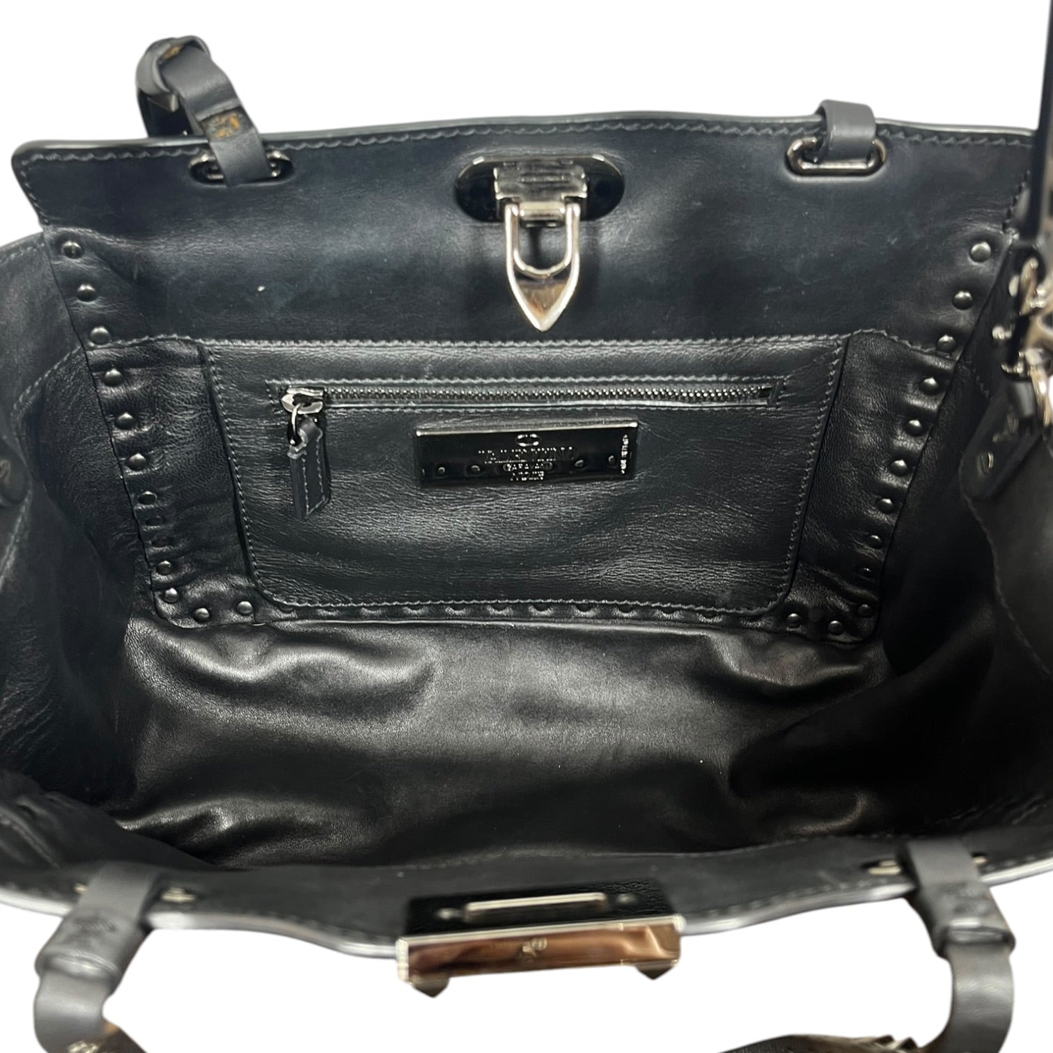 VALENTINO GARAVANI/Tote Bag/Leather/BLK/ROCKSTAR TOTE view 4