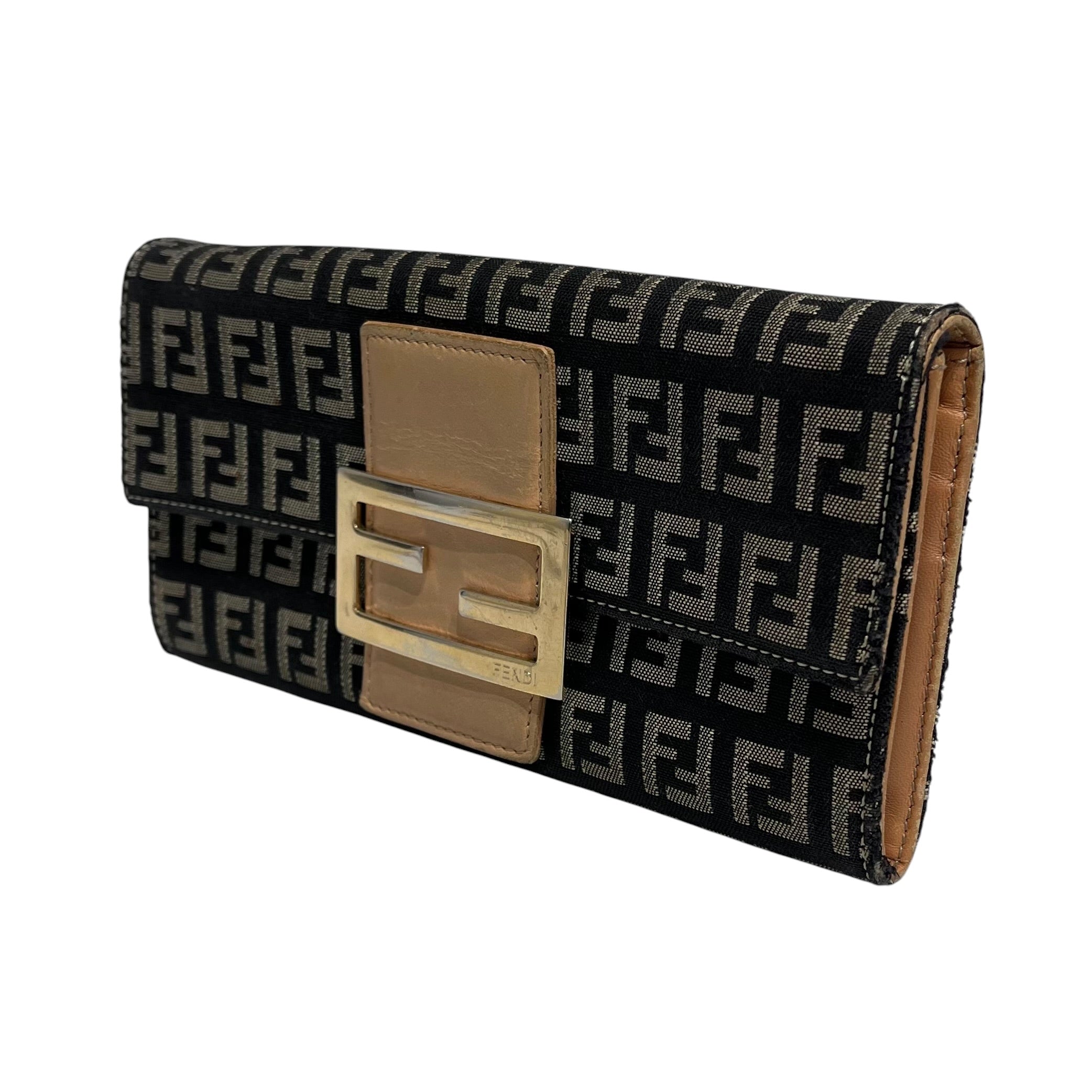 FENDI/Long Wallet/Monogram/BLK/Zucca Reverse Monogram view 1