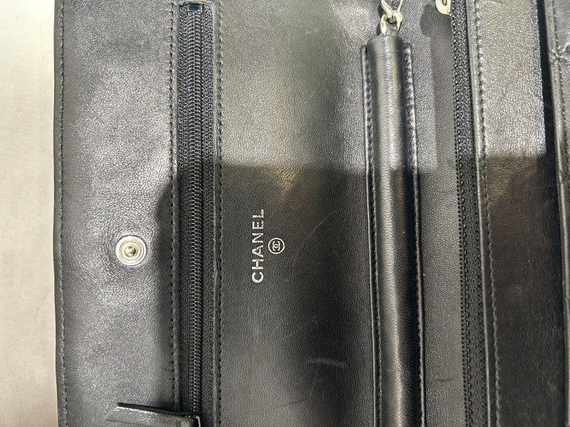 CHANEL/Bag/Leather/BLK/WALLET ON CHAIN