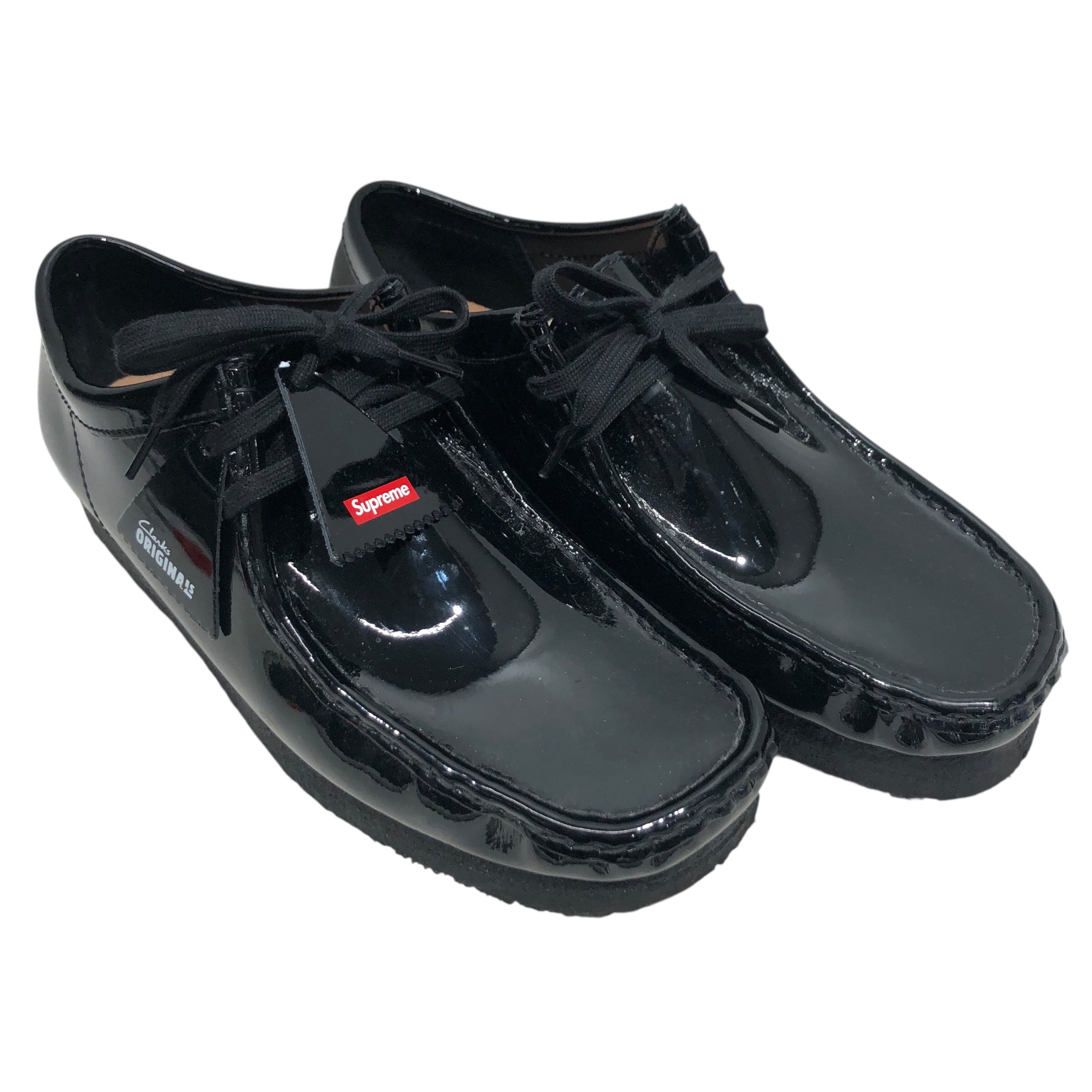 Supreme/Clarks/Low-Sneakers/US 10.5/Leather/BLK/patent leather clarks view 1