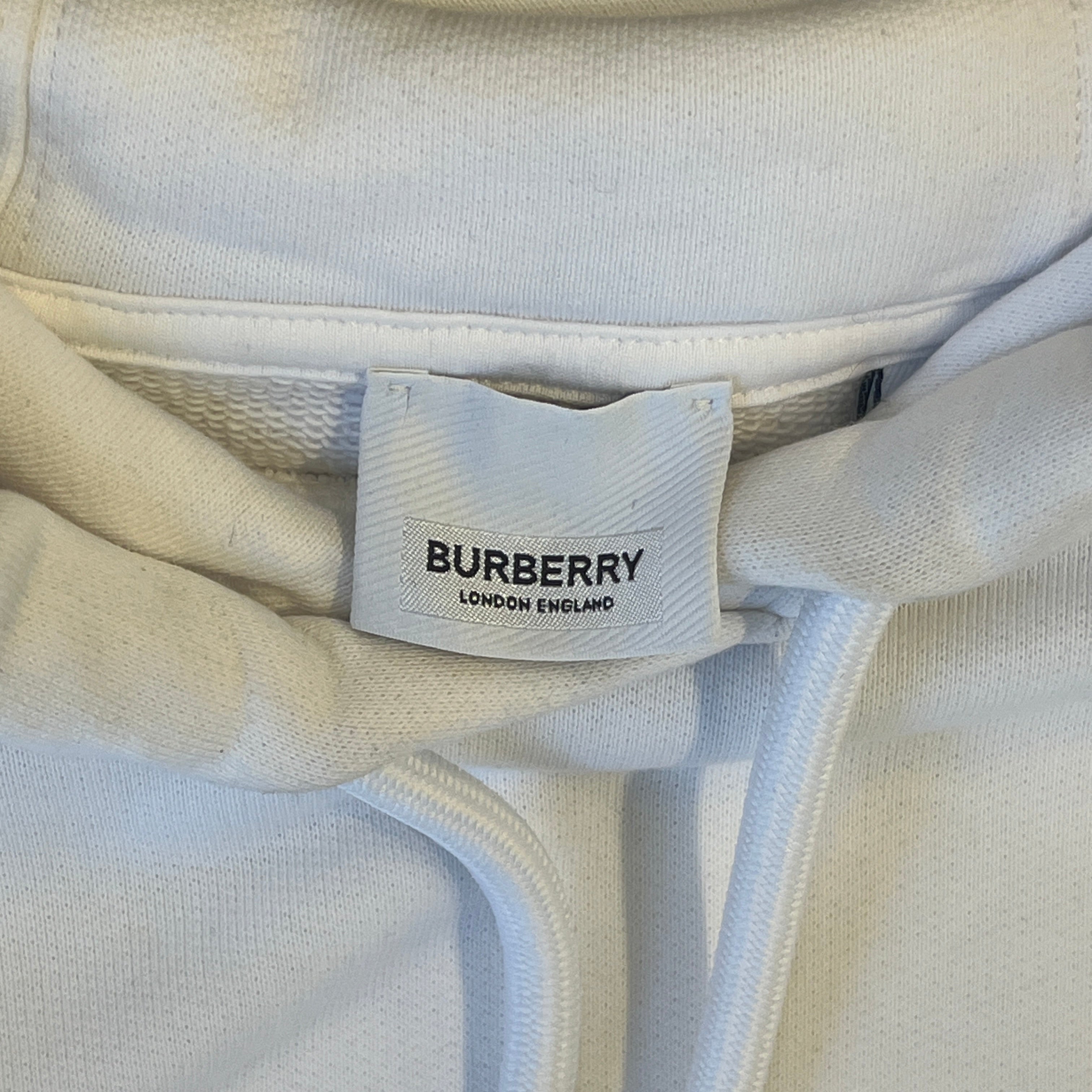 BURBERRY/Hoodie/XS/Plaid/Cotton/WHT/VINTAGE CHECK PANEL view 3