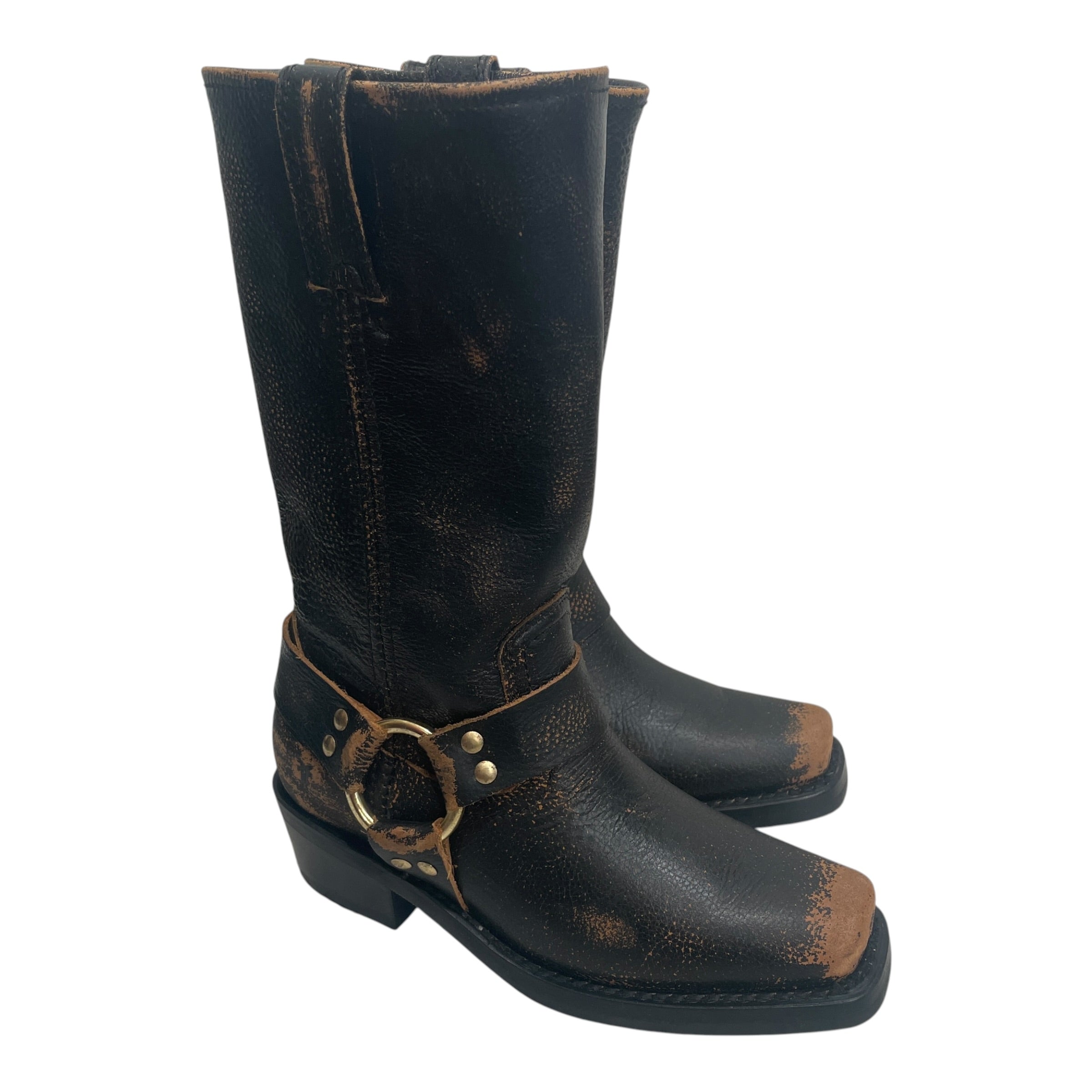 FRYE/Western Boots/US 5.5/Leather/BRW/PATINAED LEATHER view 1