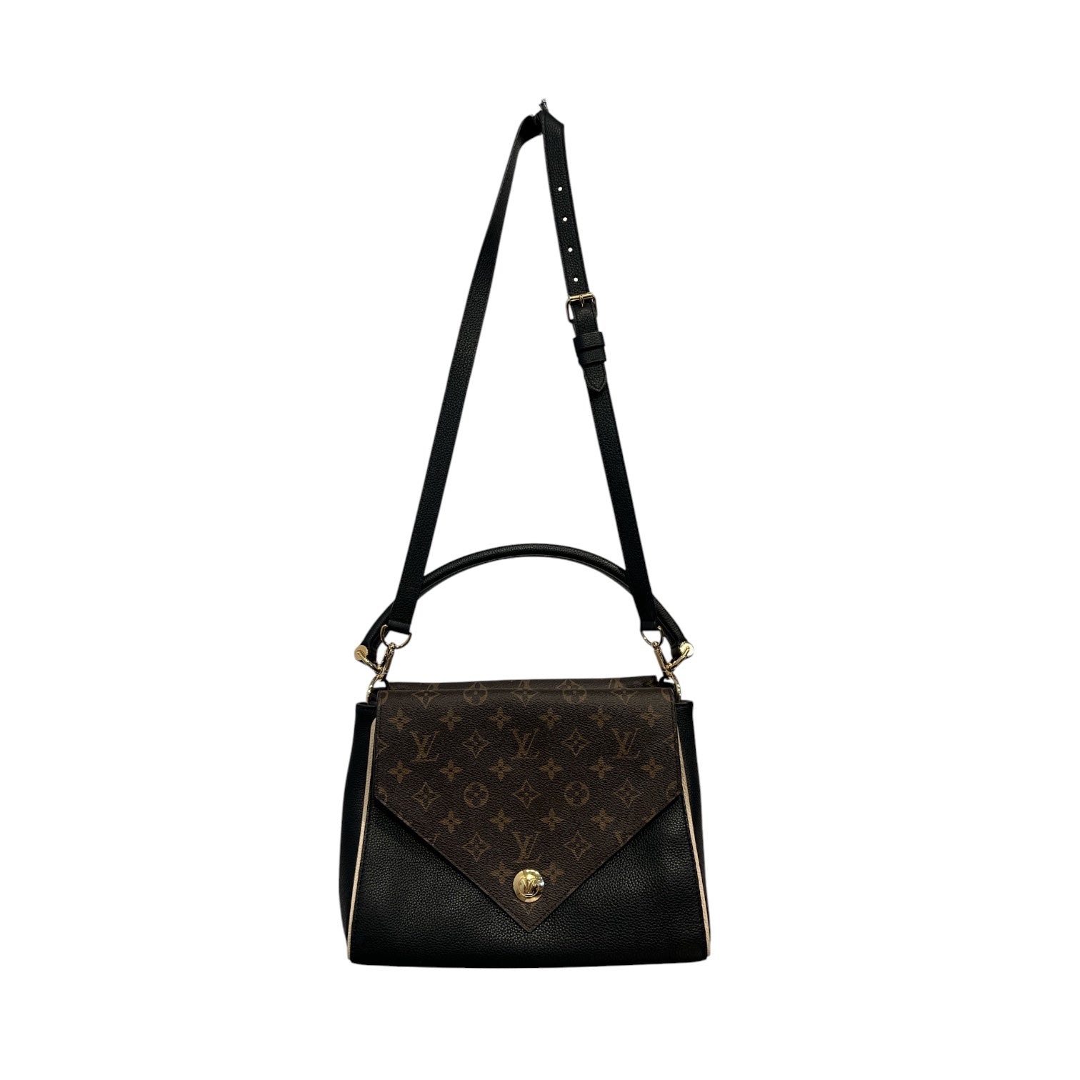 LOUIS VUITTON/Hand Bag/Monogram/Leather/BLK/DOUBLE V MONOGRAM view 4